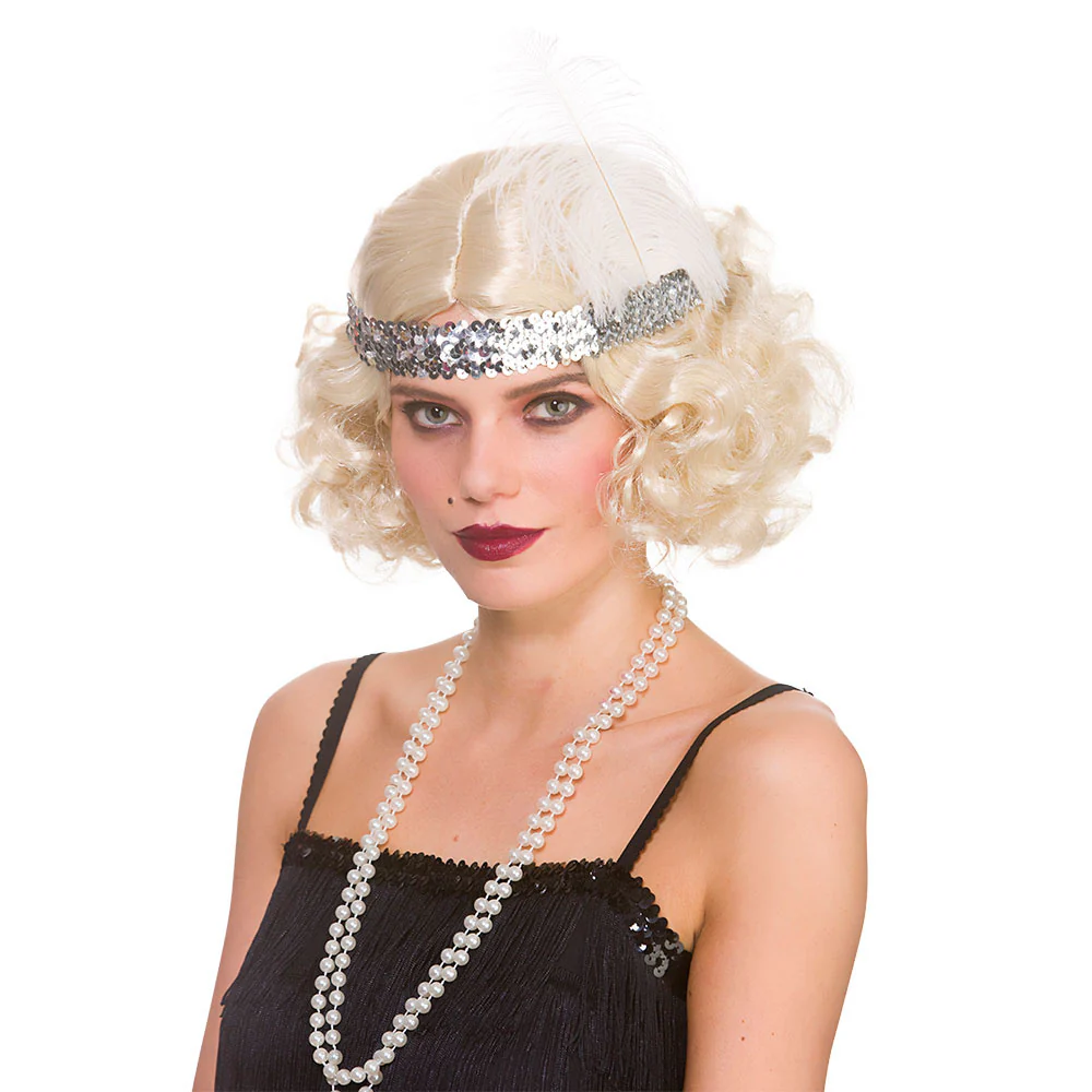 Blonde Charleston pruik met krullen