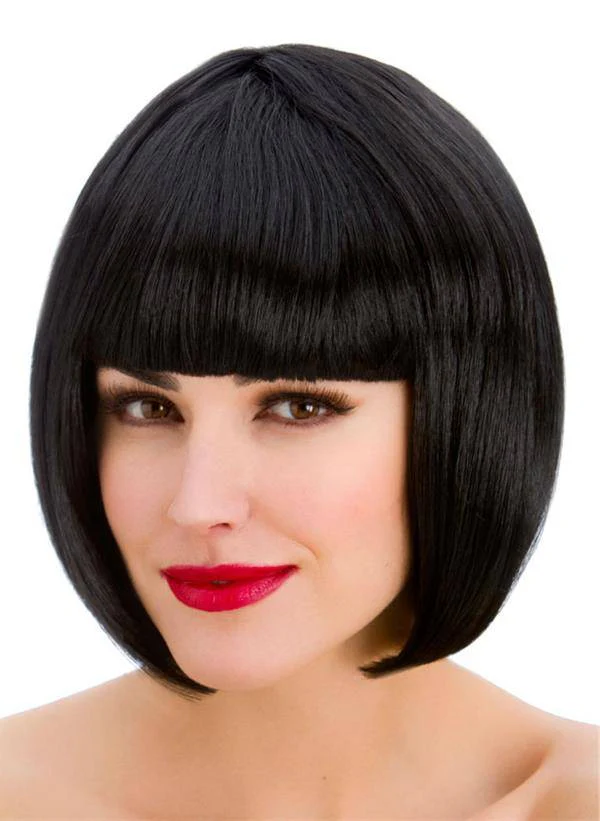 Mooie pruik Diva in de kleur zwart