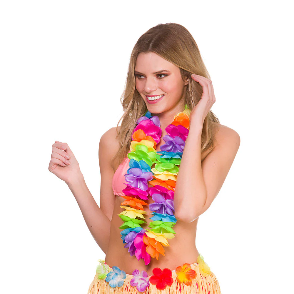 Regenboog Hawaii slinger satijn look