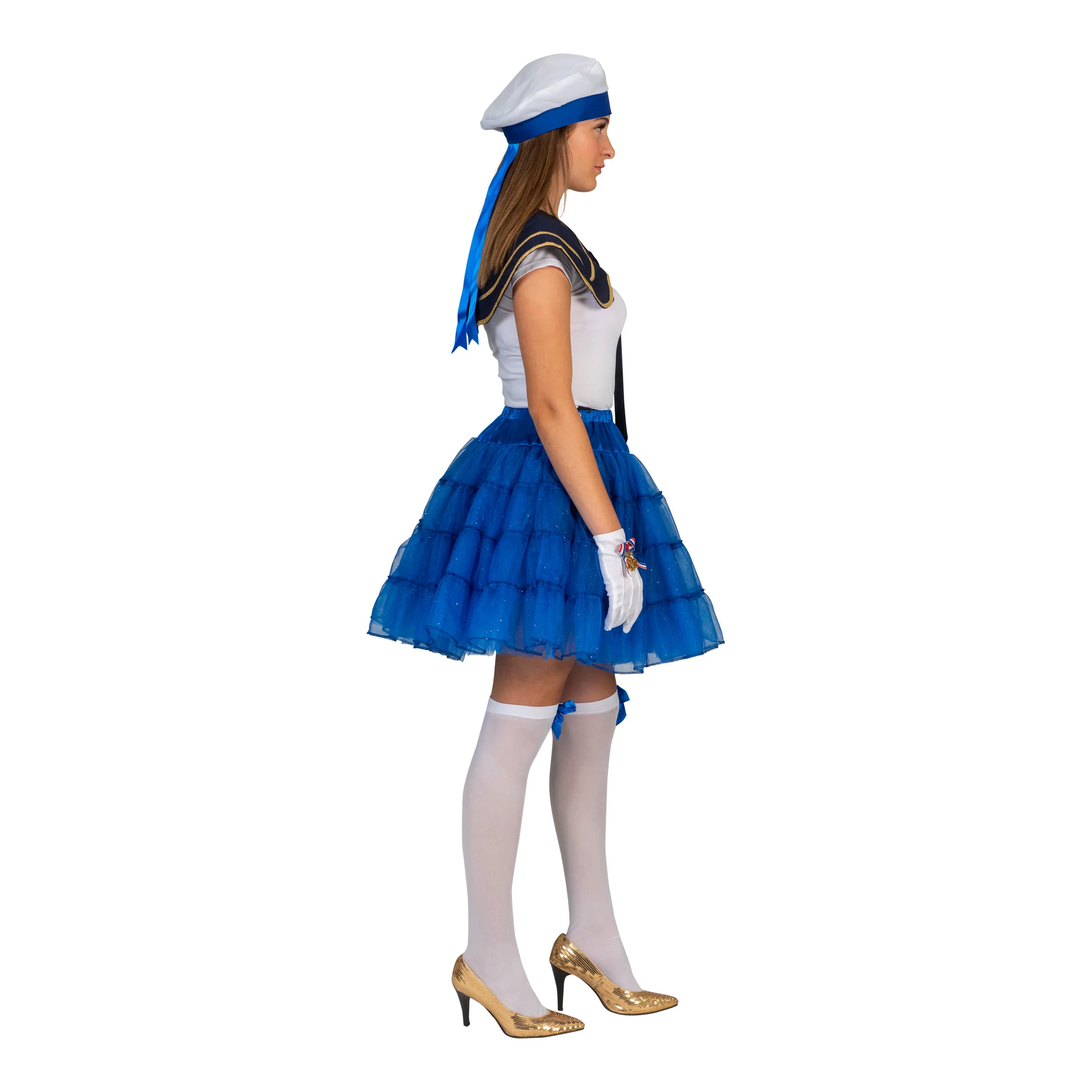 Blauwe petticoat Noor dames - Image 4