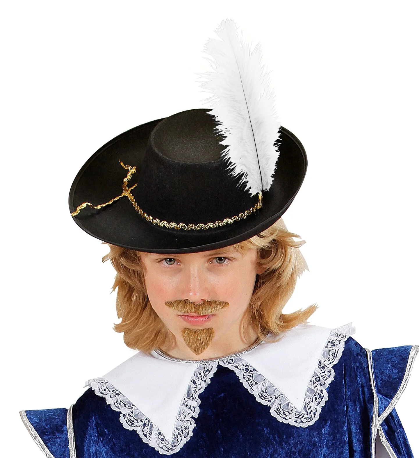 Musketier hoed zwart kind - Image 2