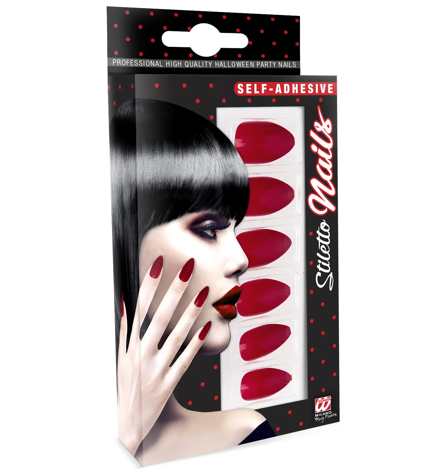 Nagels Stiletto Bordeaux Rood - Image 3