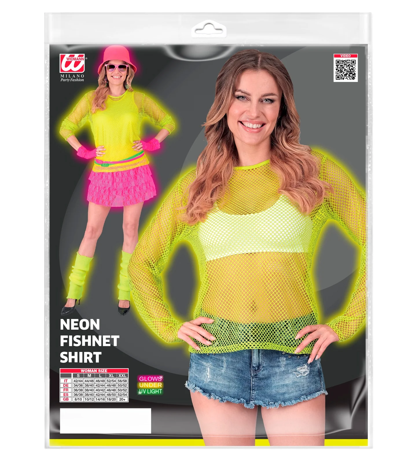 Net shirt lang neon geel - Image 4
