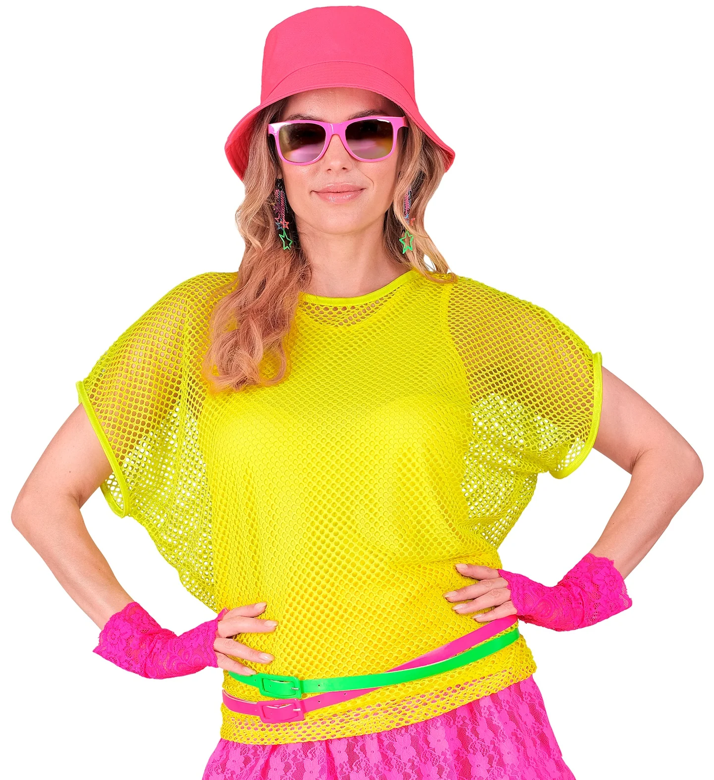 Net t-shirt neon geel - Image 2