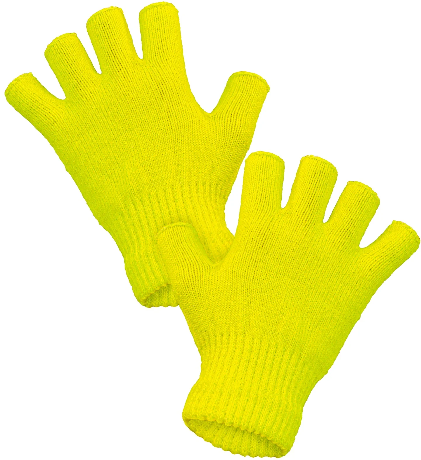 Vingerloze handschoenen neon geel