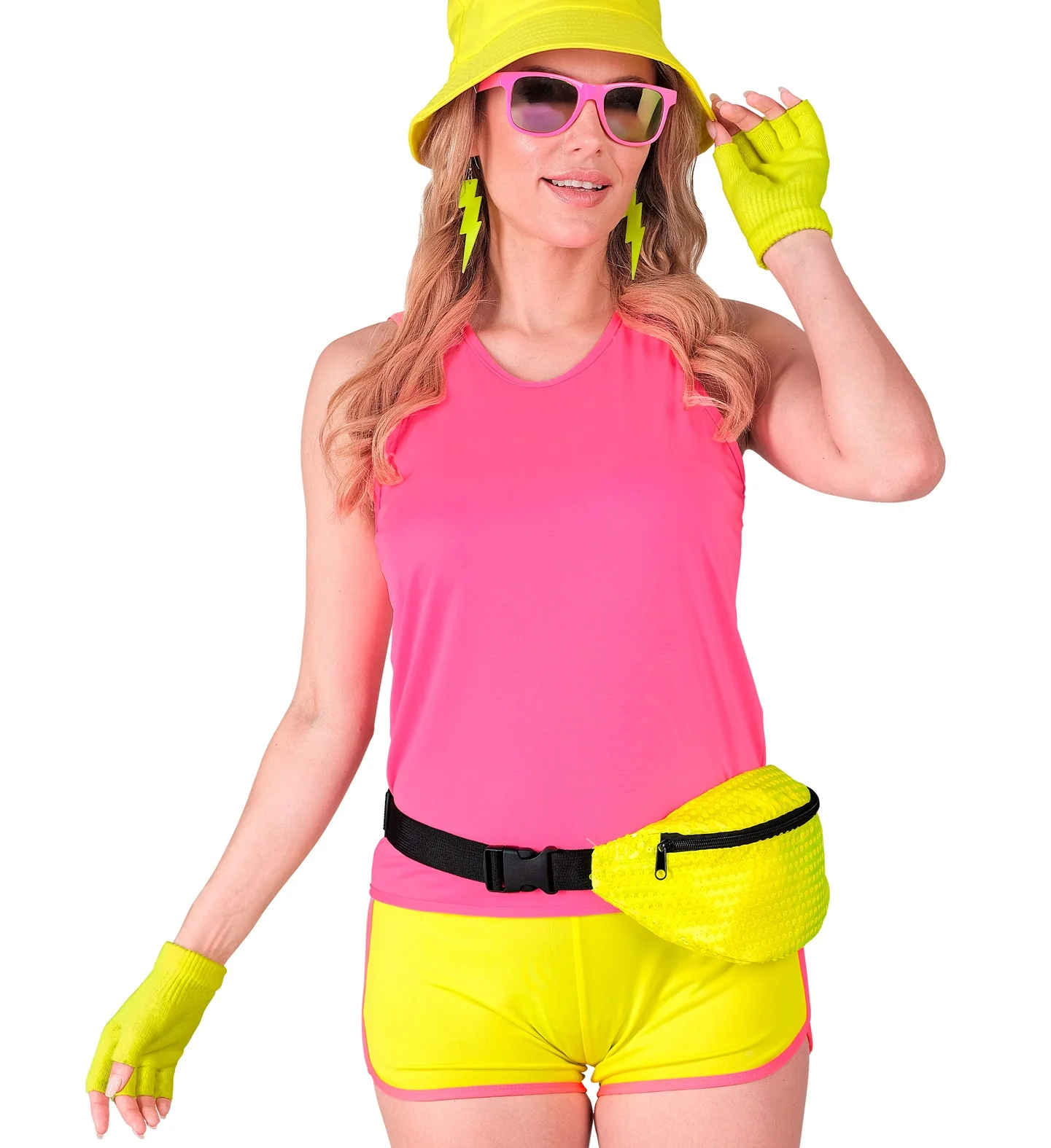 Vingerloze handschoenen neon geel - Image 2