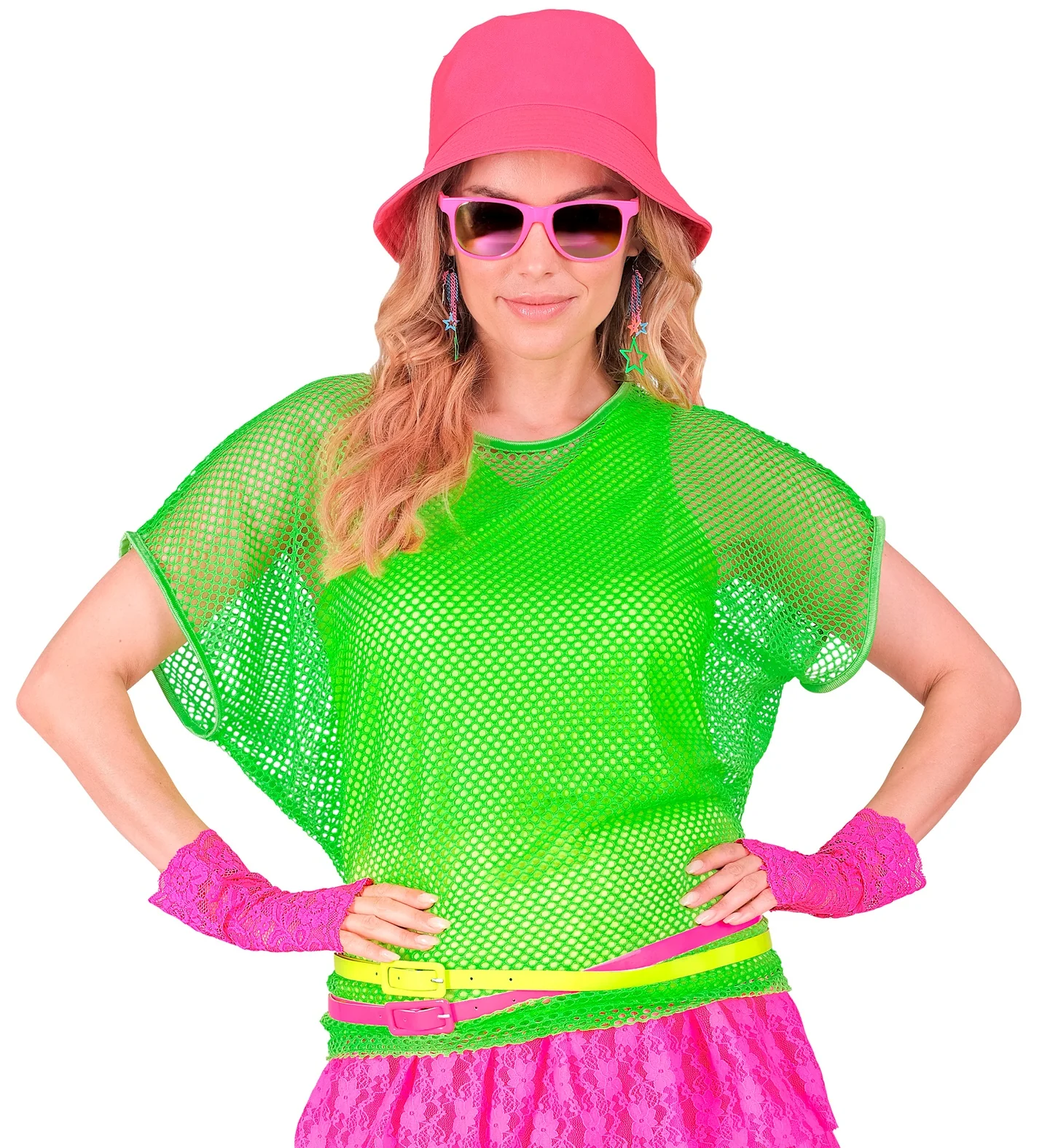 Net t-shirt neon groen - Image 2