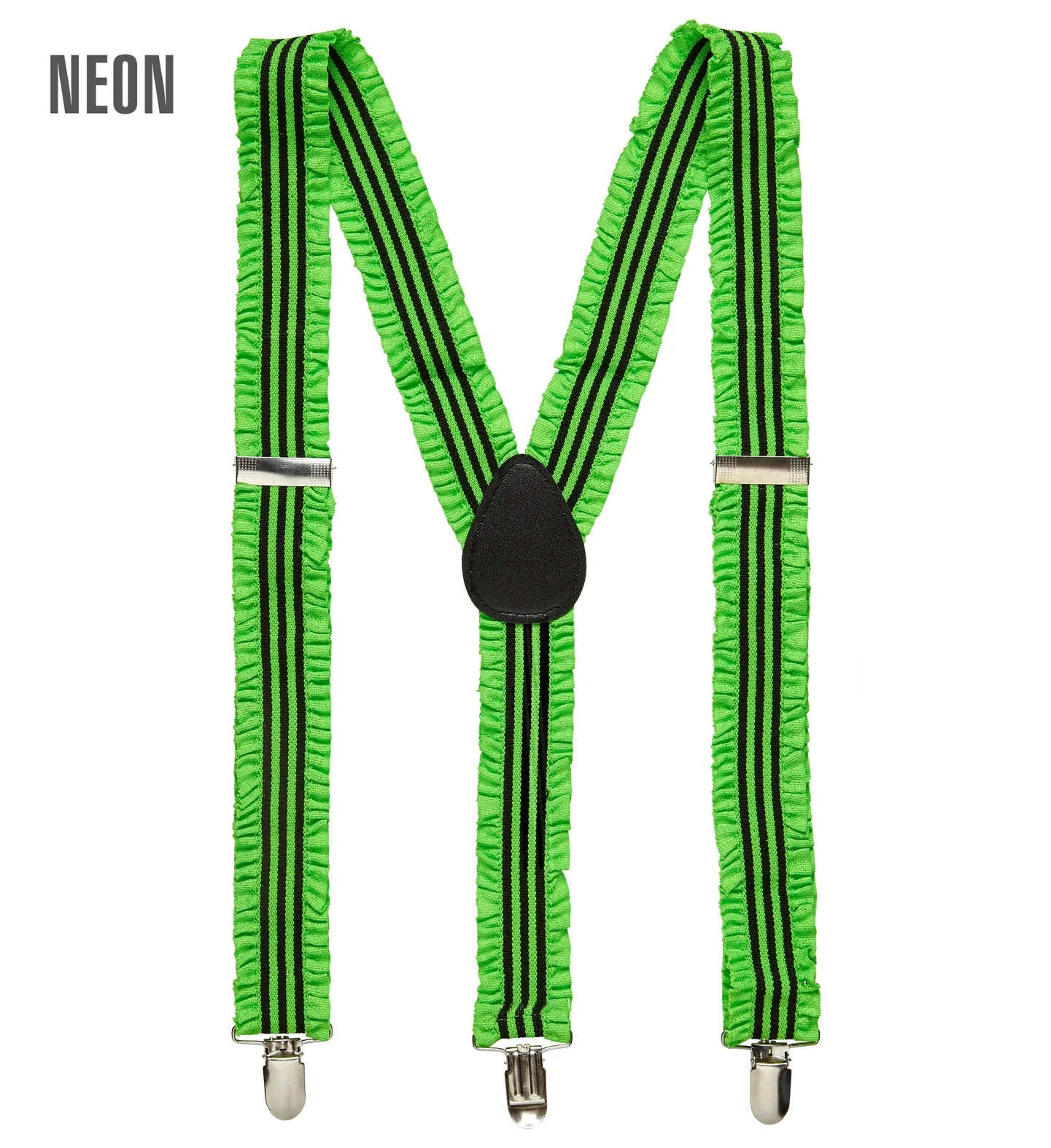 Neon groene bretels in ruche - Image 2