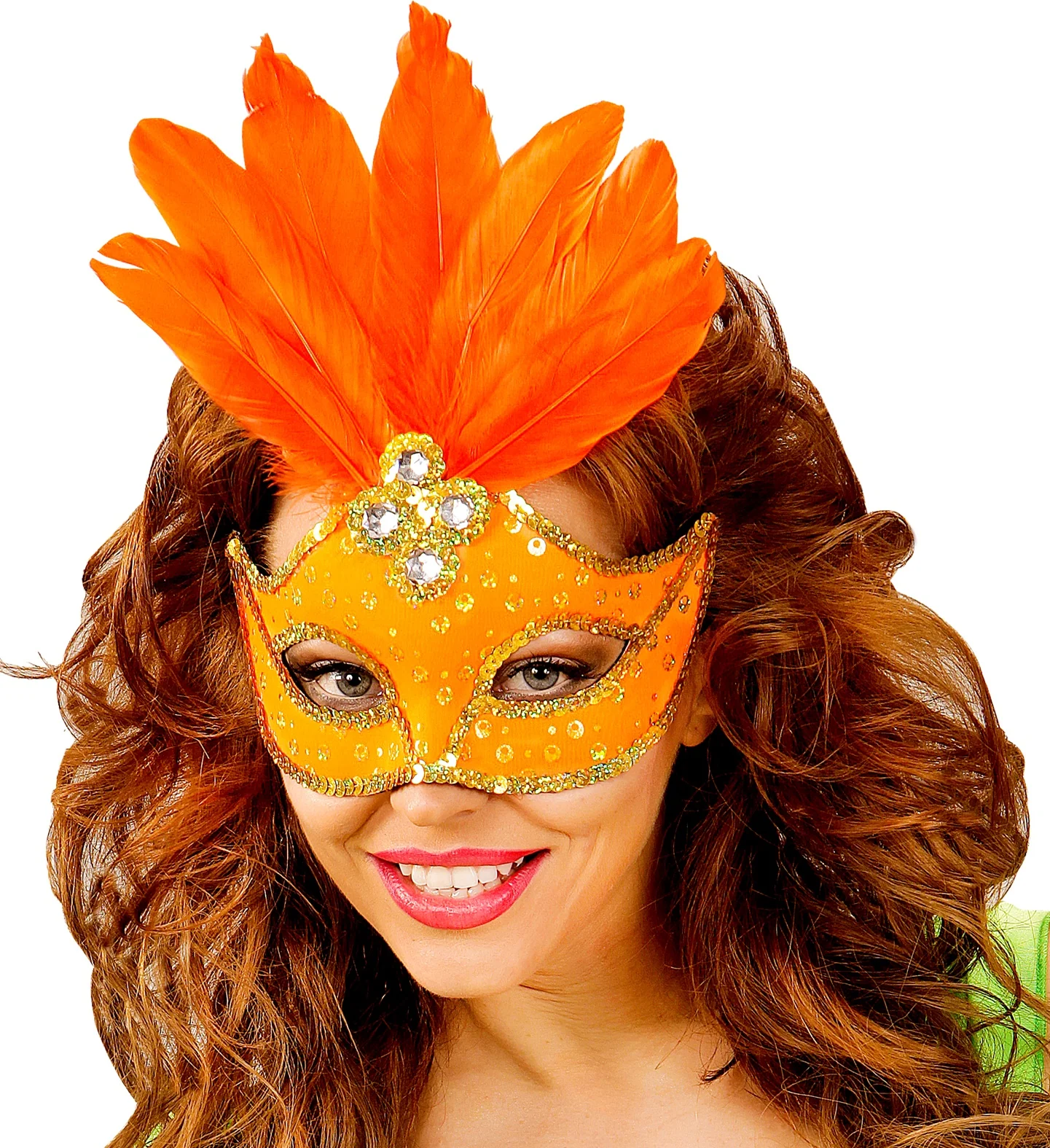 Neon oranje Braziliaanse maskers - Image 2