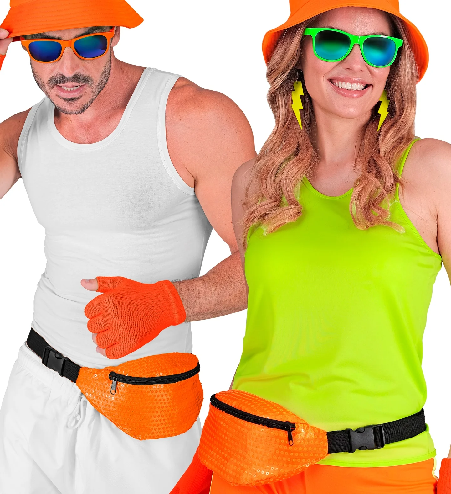 Heuptasje pailletten neon oranje - Image 6