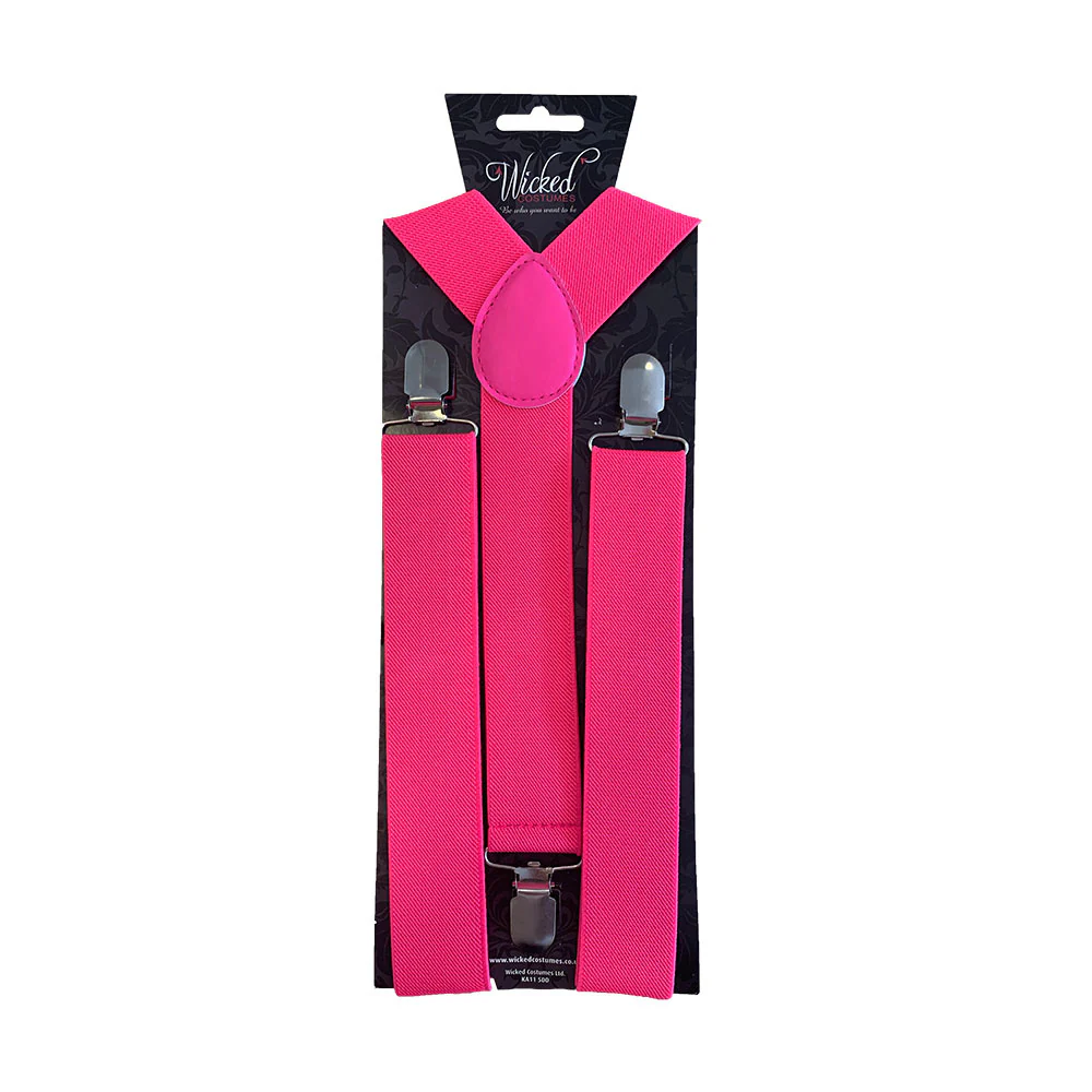 Neon roze bretels breed 35mm