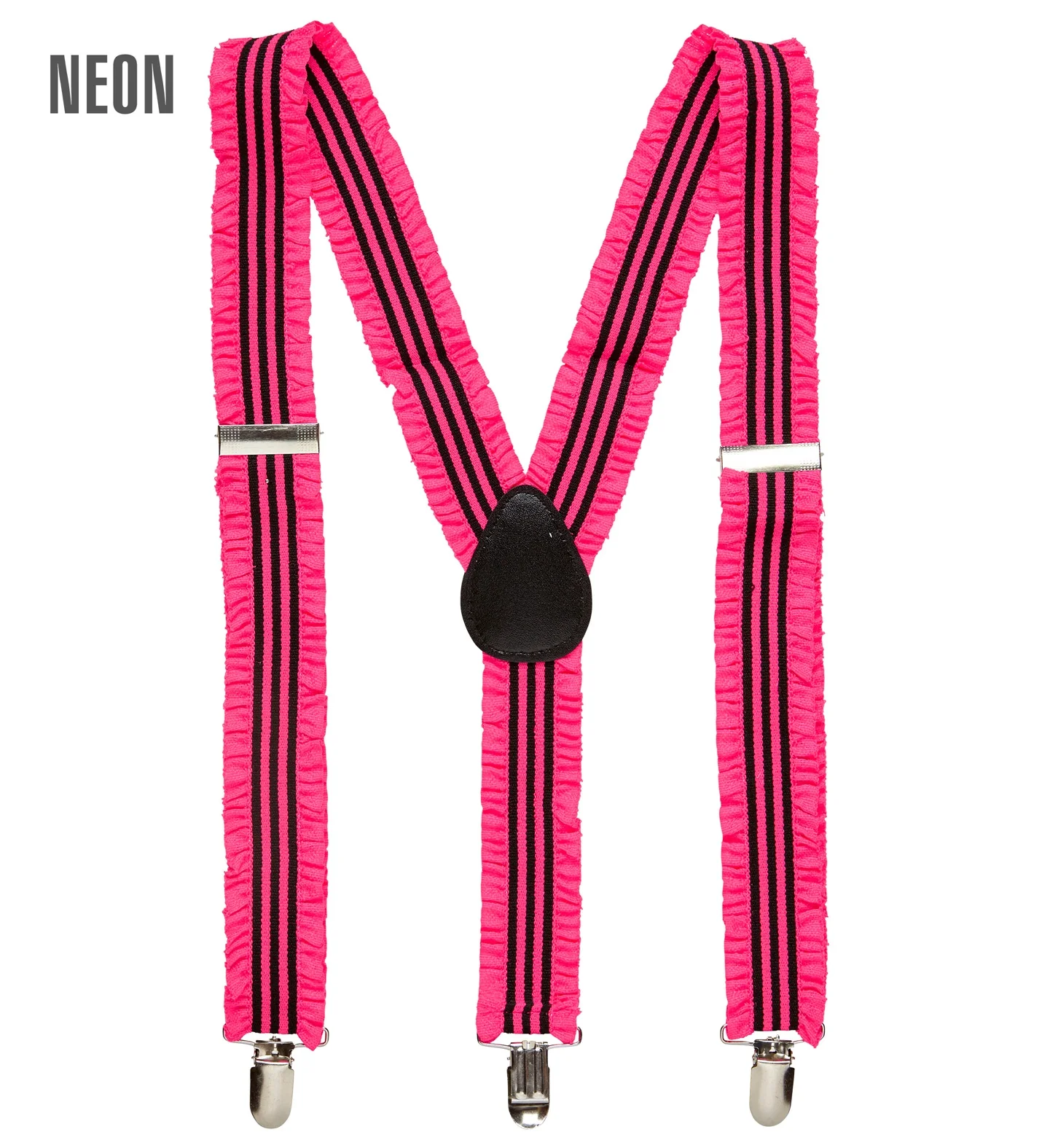 Neon roze bretels met ruche - Image 5