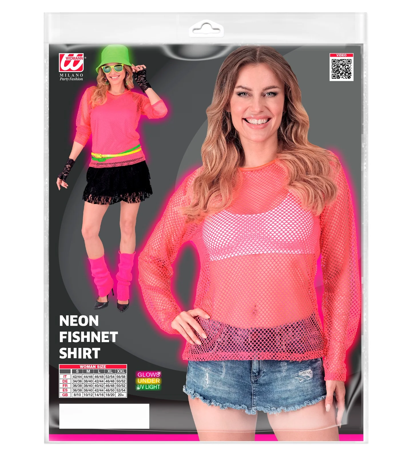 Net shirt lang neon roze - Image 5