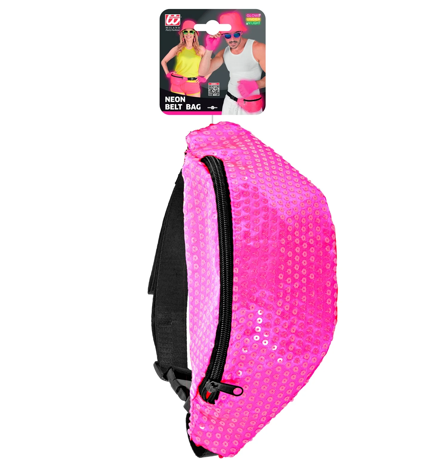 Heuptasje pailletten neon roze - Image 7