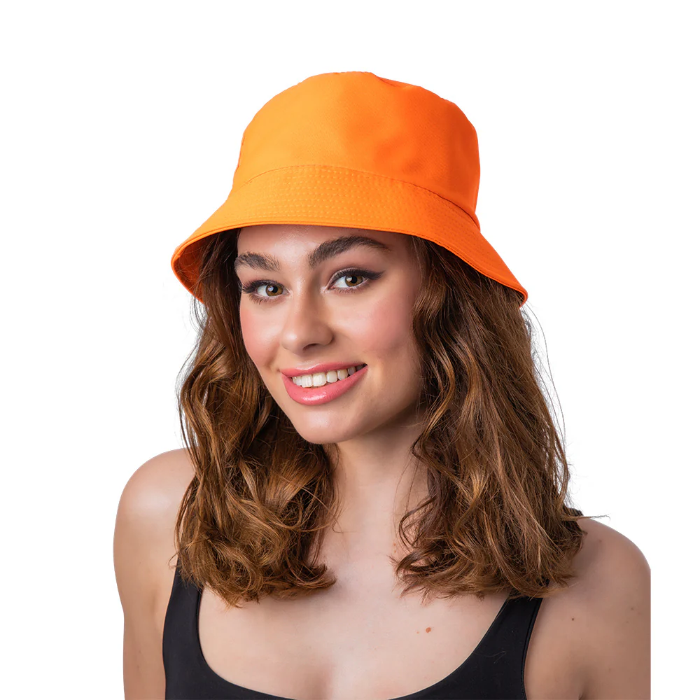 Neon oranje vissershoed