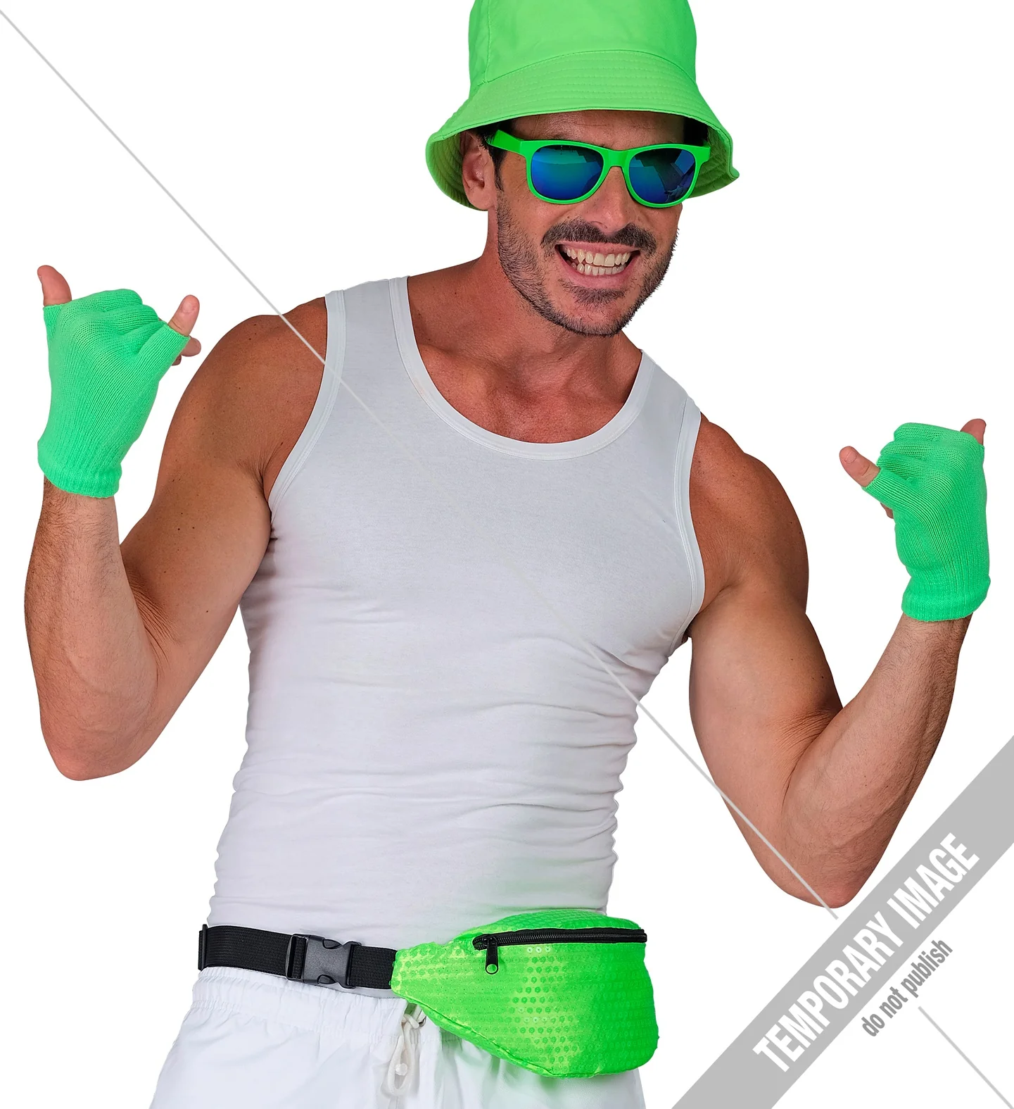 Heuptasje pailletten neon groen - Image 4
