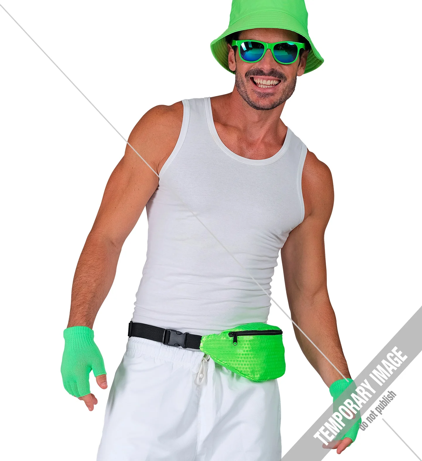 Heuptasje pailletten neon groen - Image 5