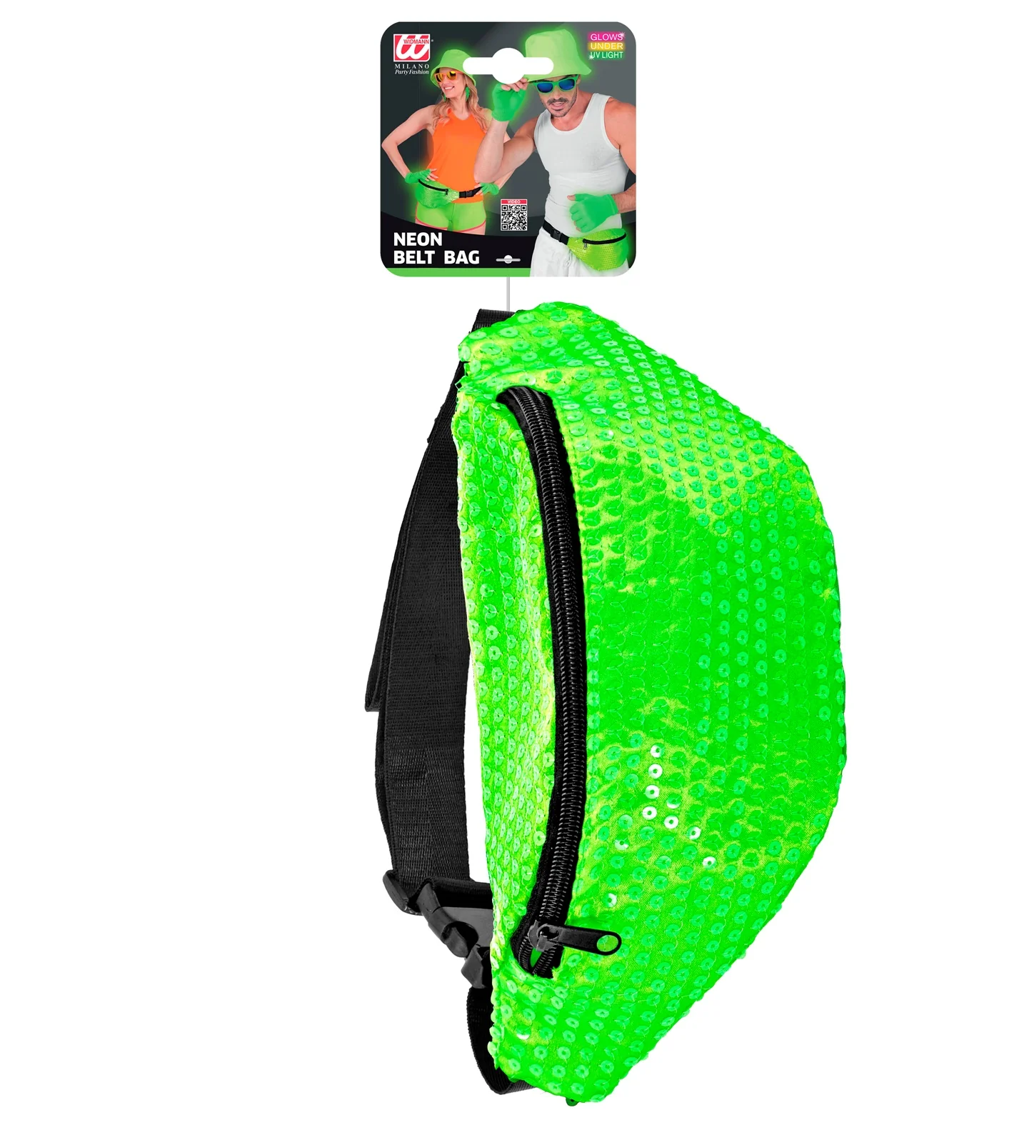 Heuptasje pailletten neon groen - Image 7
