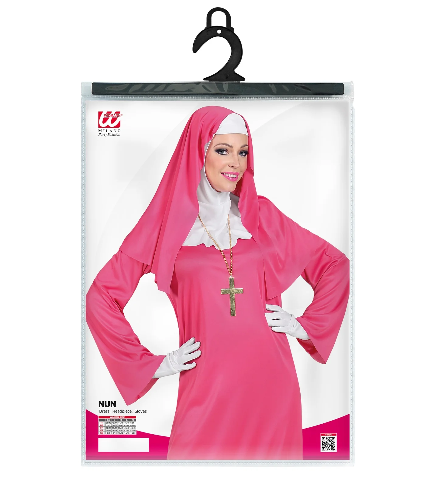 Nonnen kostuum roze dames - Image 4