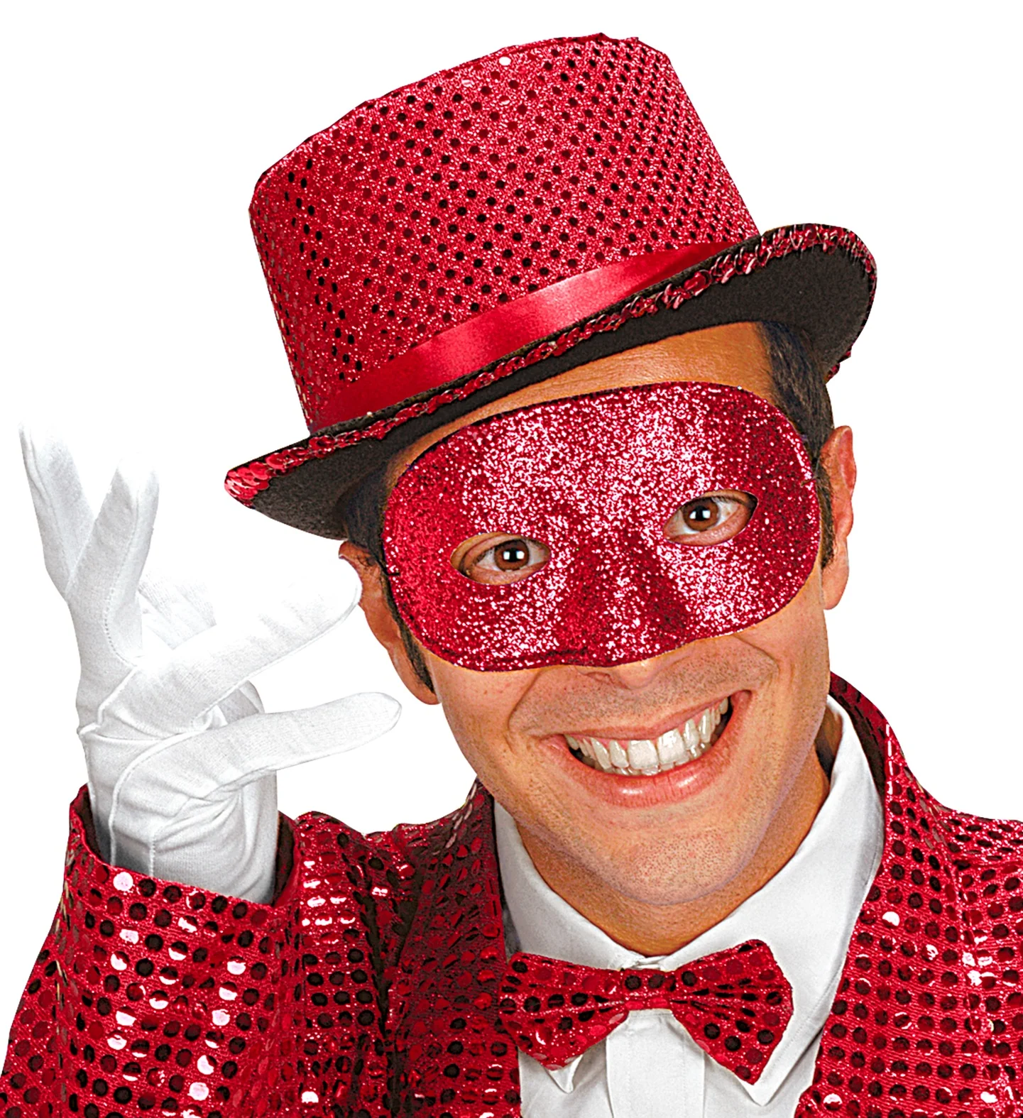 Rood glitter oogmasker - Image 2