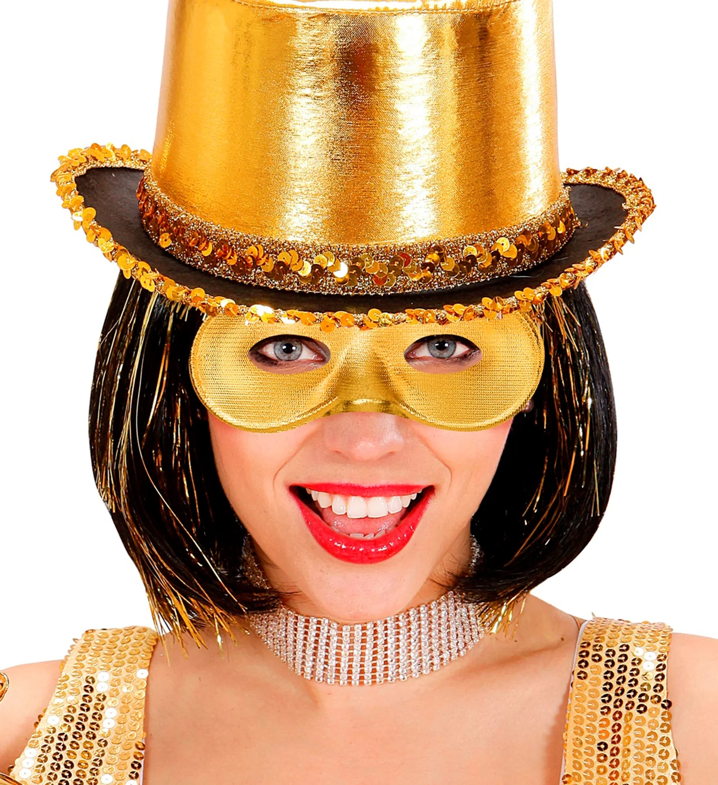 Oogmasker goud Fiesta - Image 4