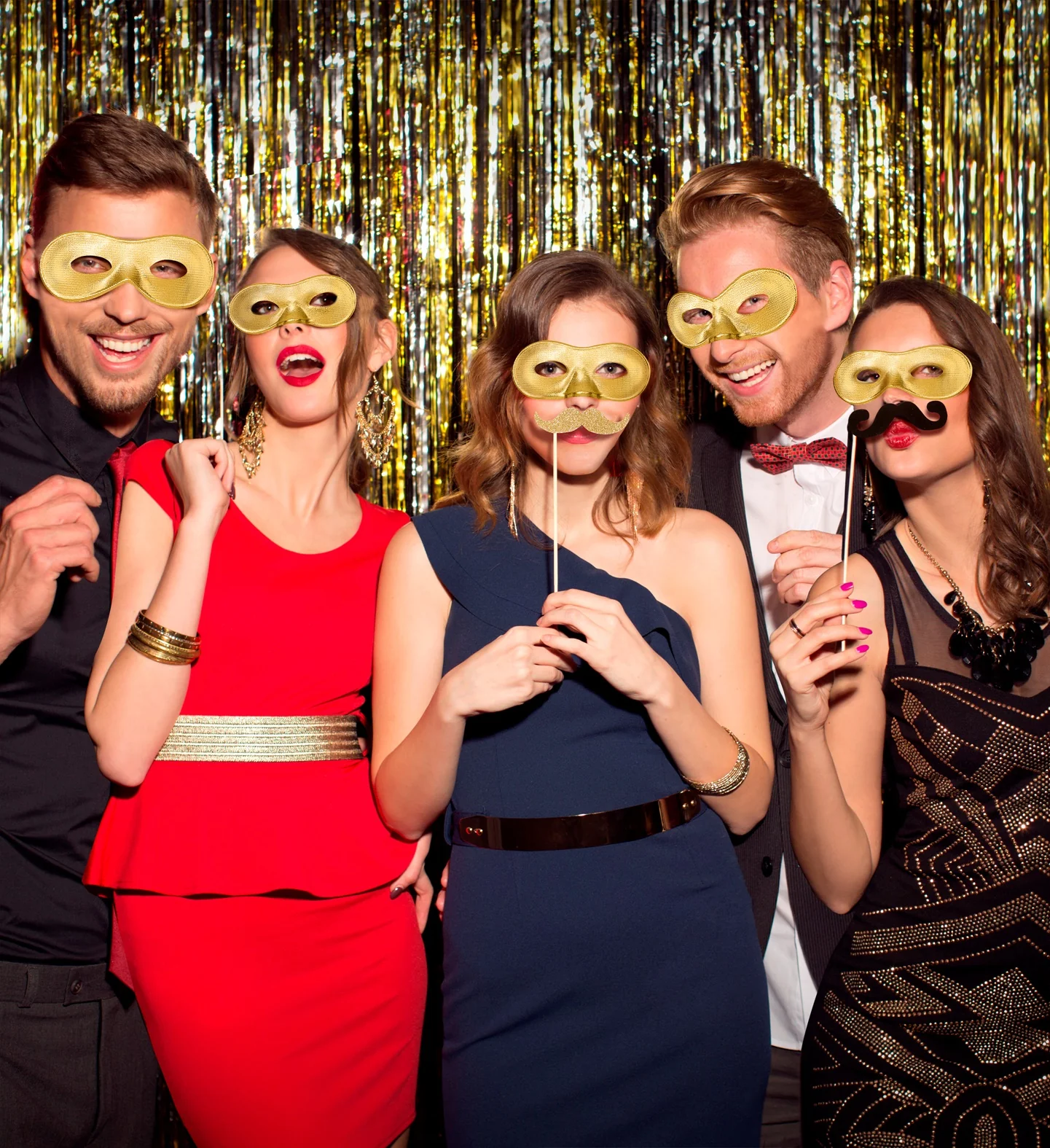 Oogmasker goud Fiesta - Image 5
