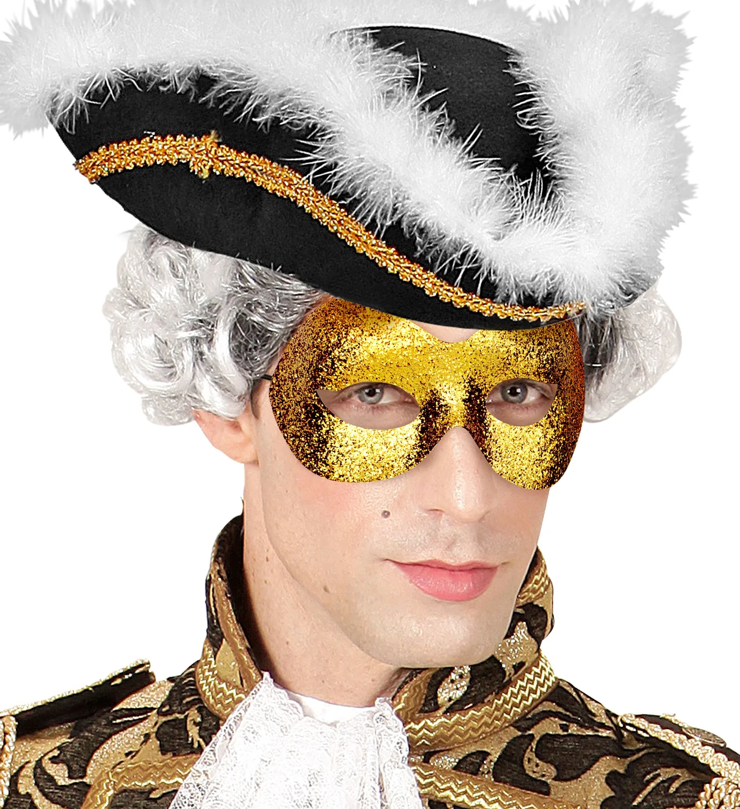 Oogmasker goud met glitters - Image 2