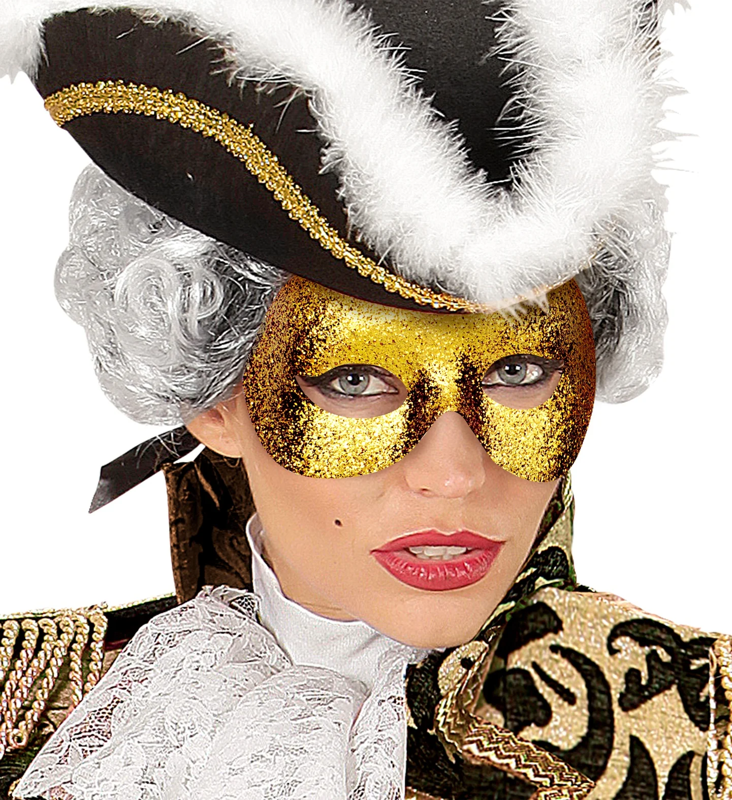 Oogmasker goud met glitters - Image 3