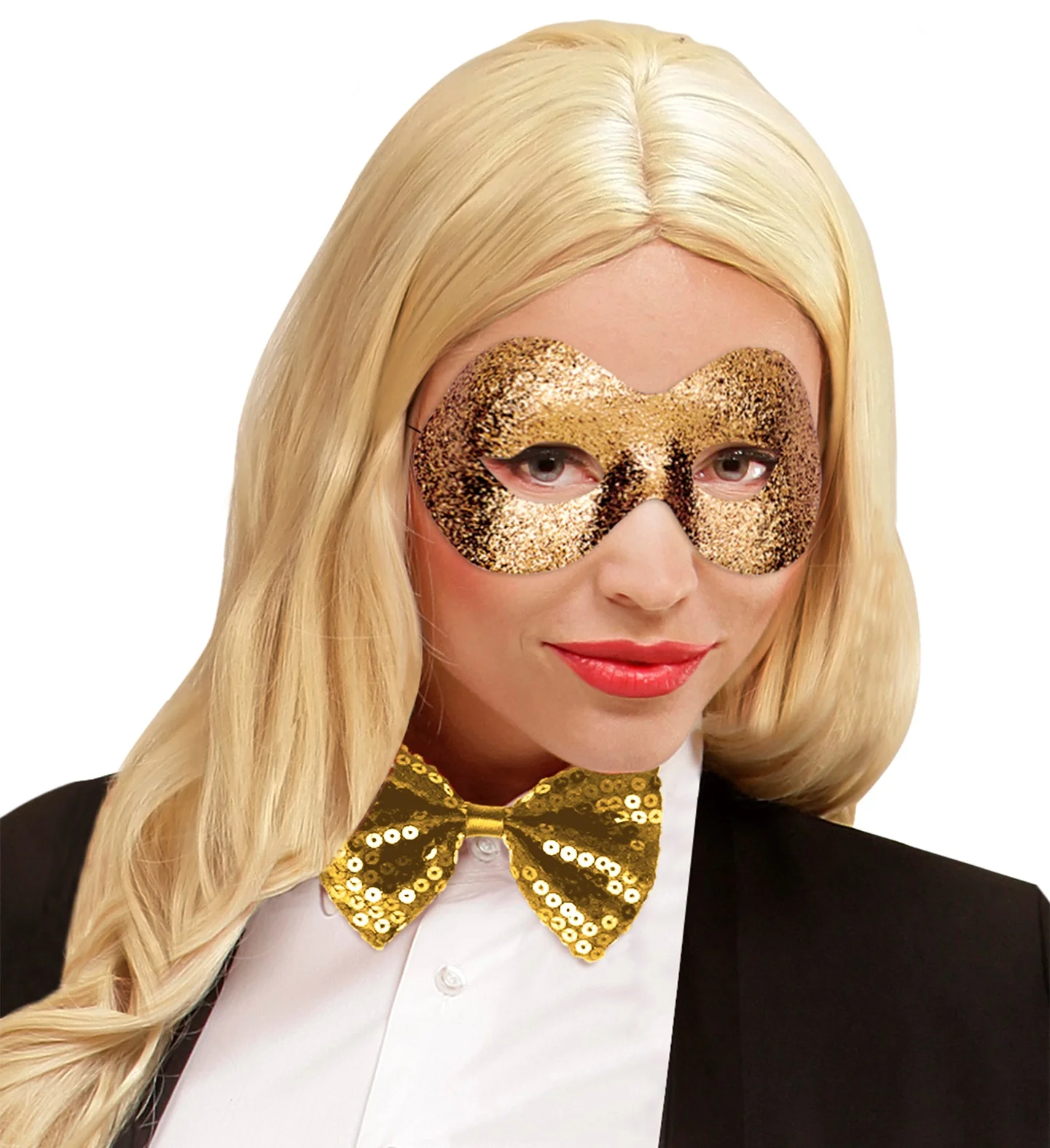 Oogmasker goud met glitters - Image 4
