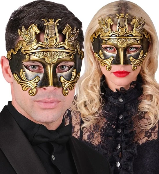 Oogmasker grieks/romeins goud Mats - Image 3