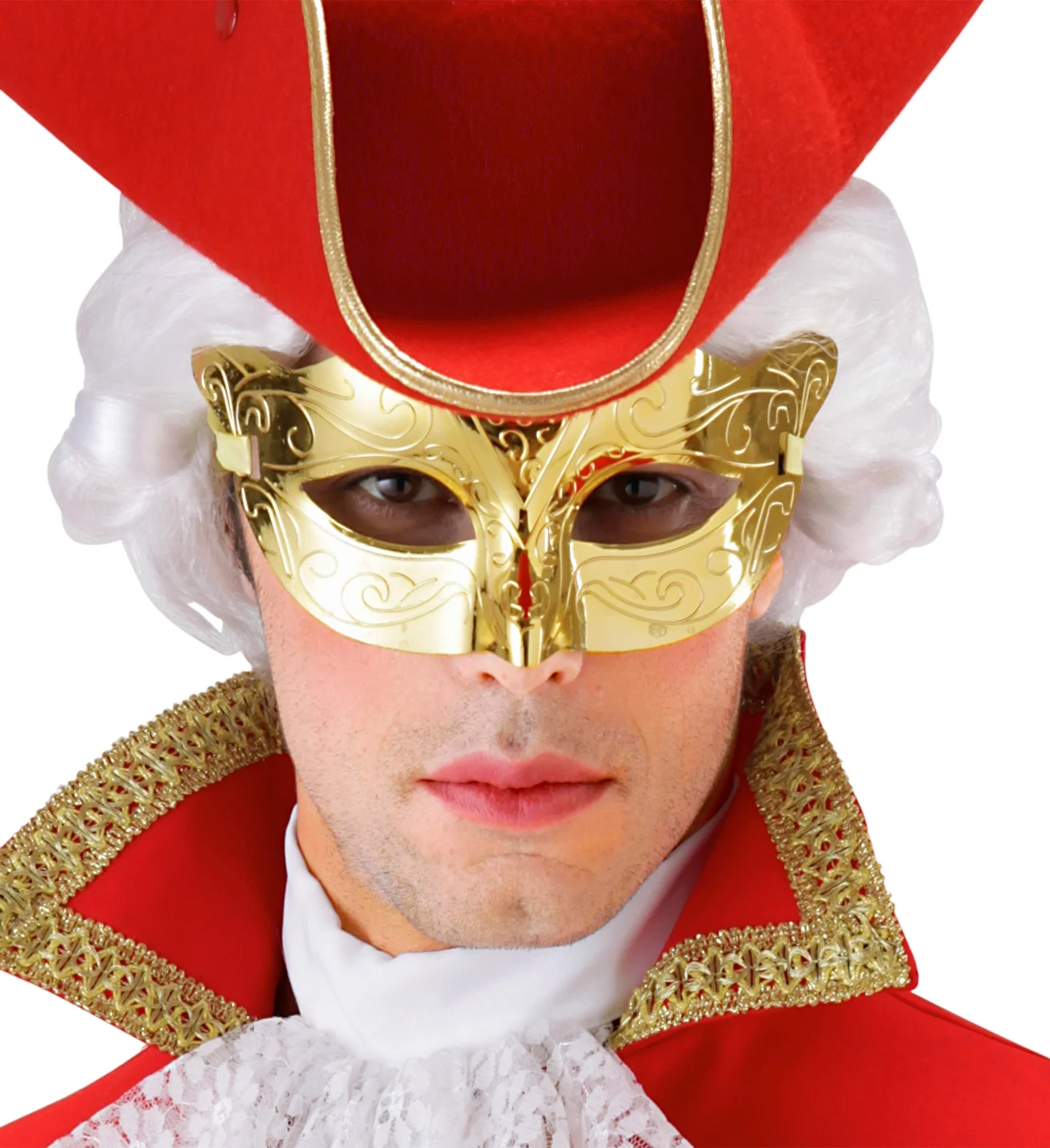 Oogmasker metallic goud - Image 2