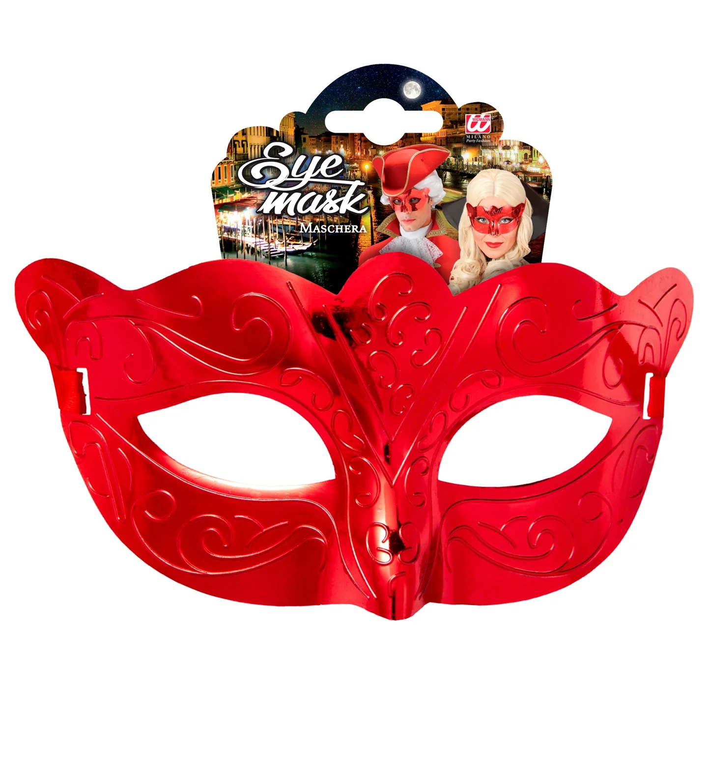 Oogmasker metallic rood - Image 6
