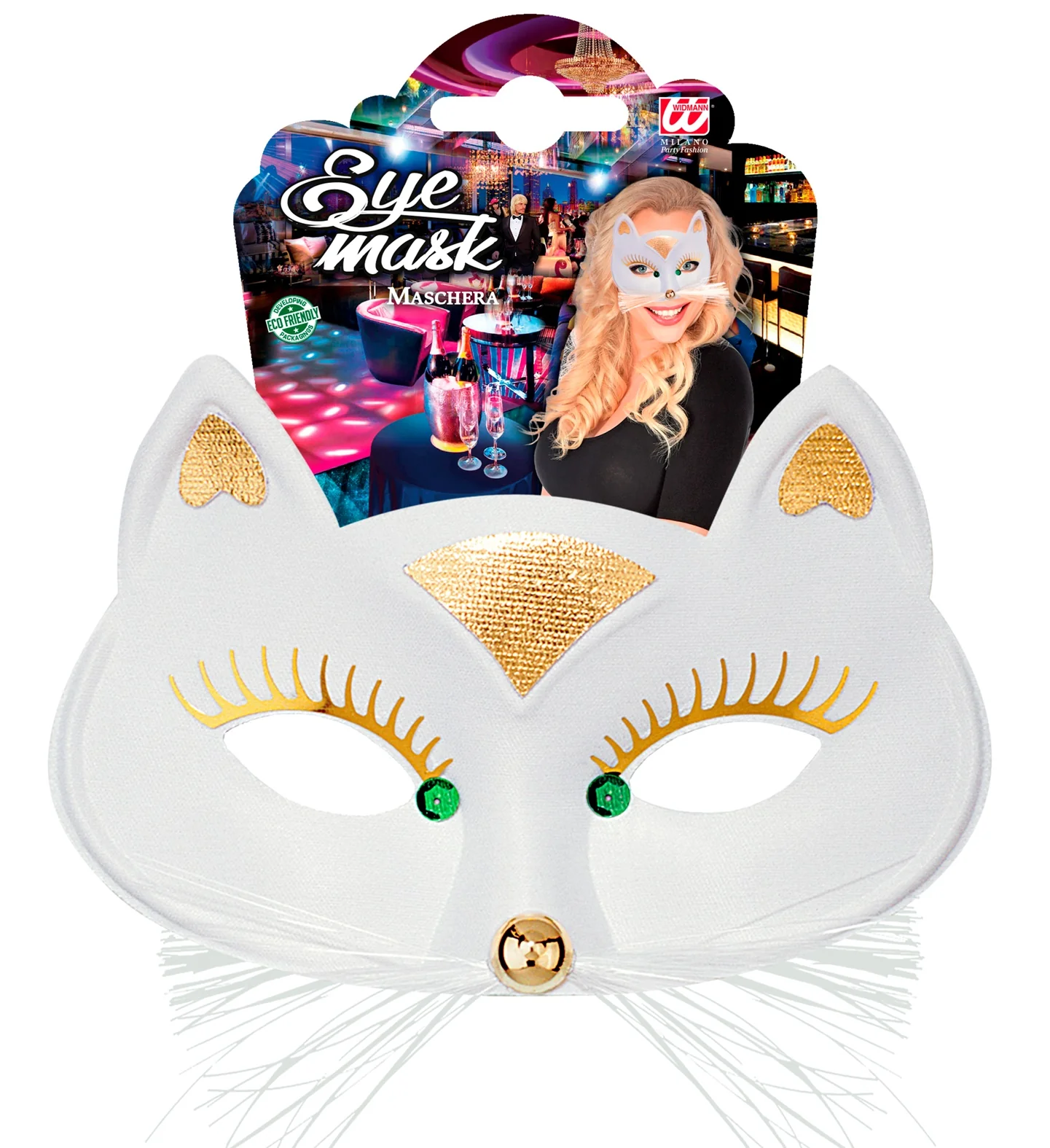 Wit oogmasker kat - Image 3