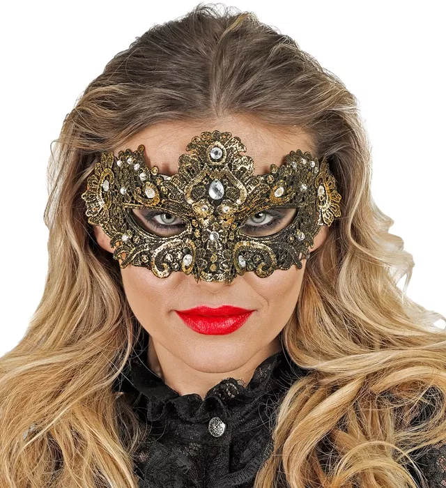 Oogmasker theater goud Bente - Image 2
