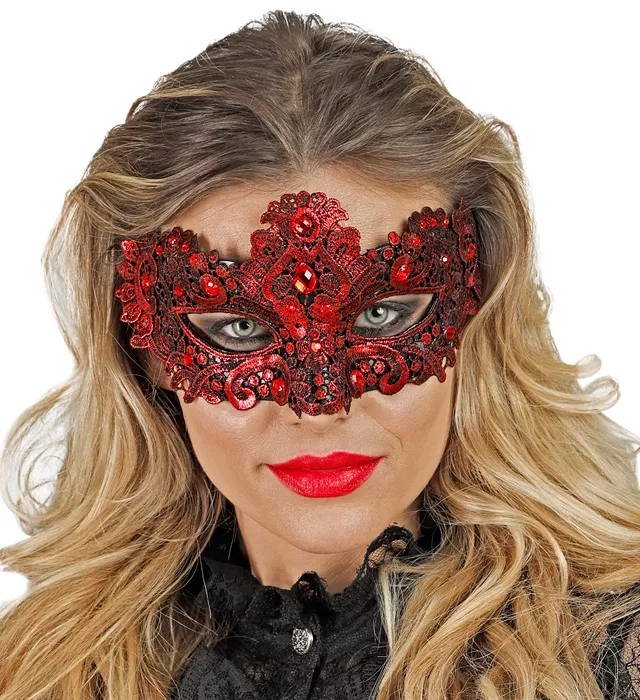 Oogmasker theater rood Lynn - Image 2