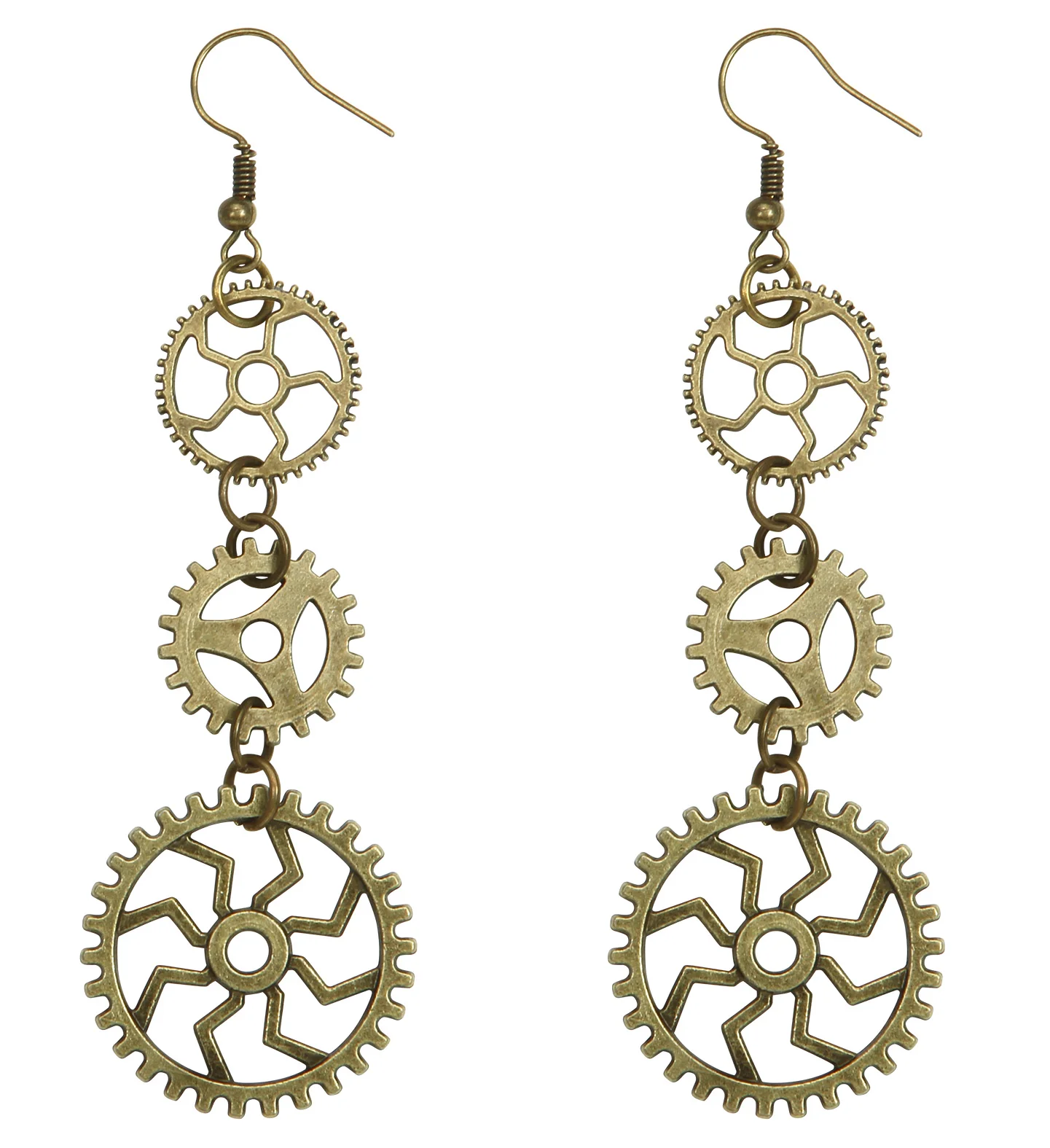 Steampunk oorbellen tandwielen