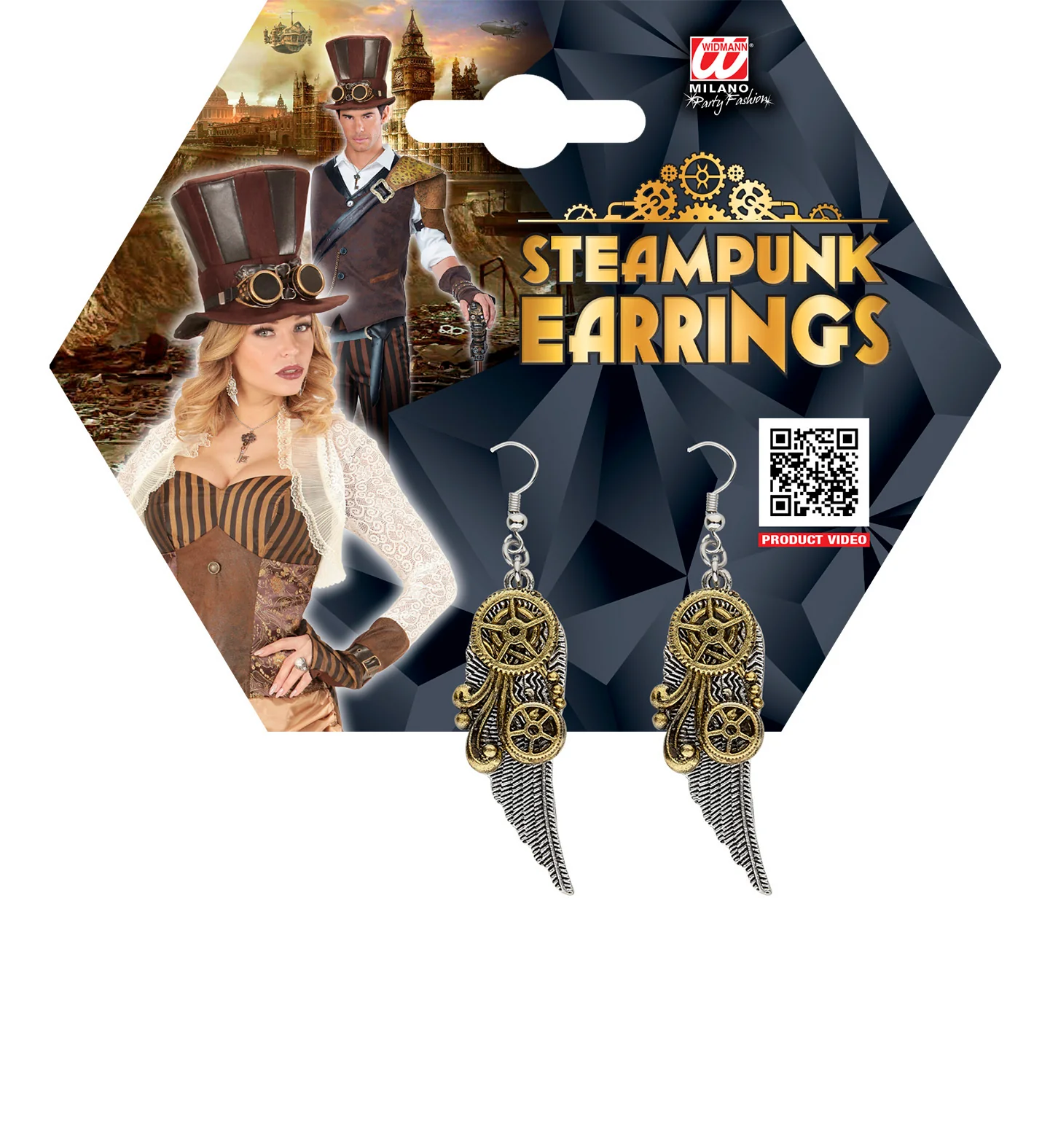 Oorbellen steampunk met vleugels - Image 6