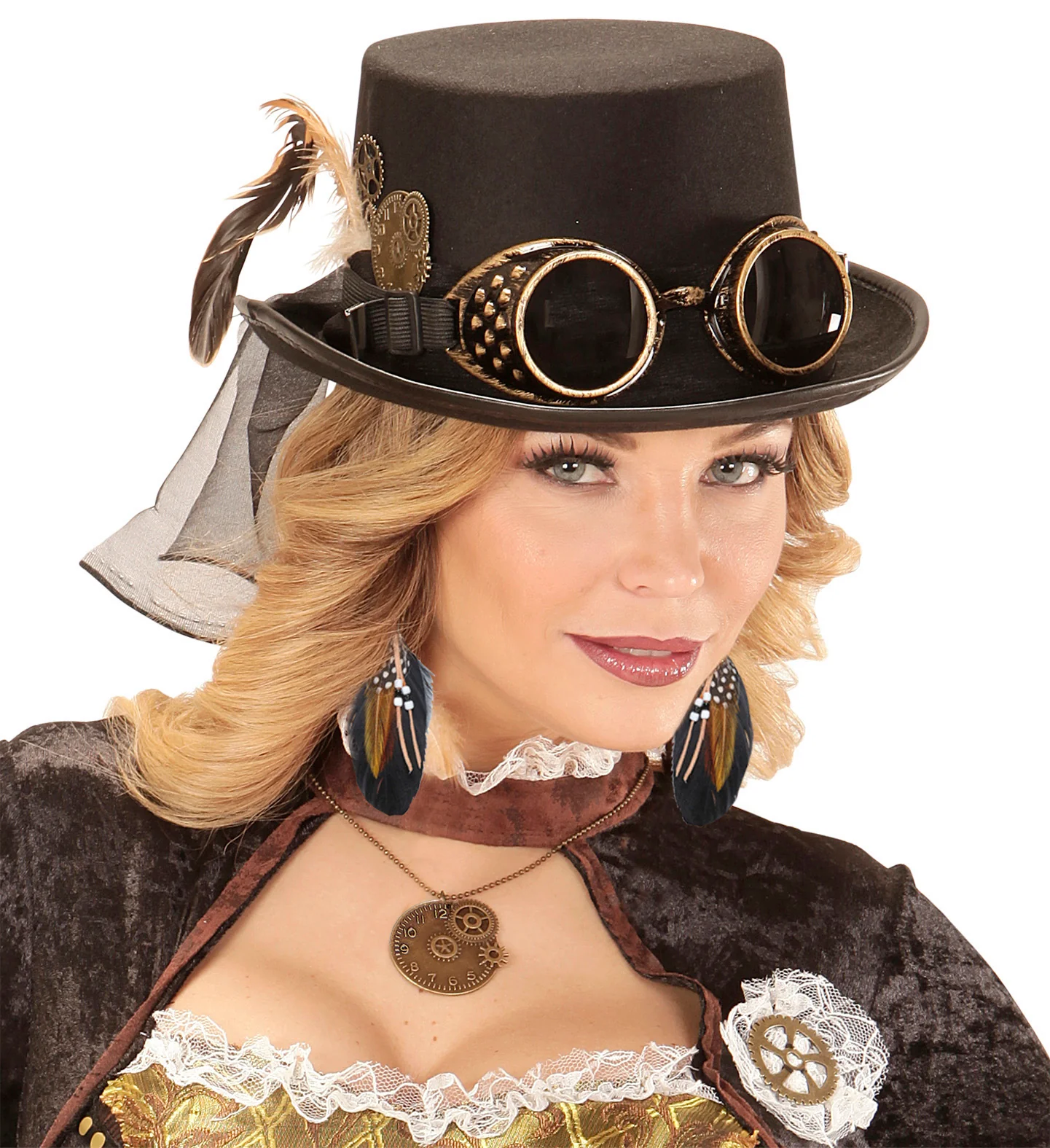 Oorbellen steampunk veren - Image 2
