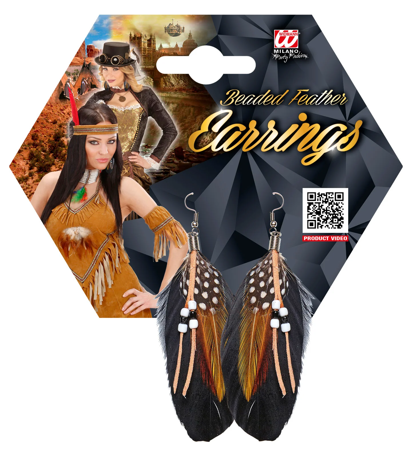 Oorbellen steampunk veren - Image 5