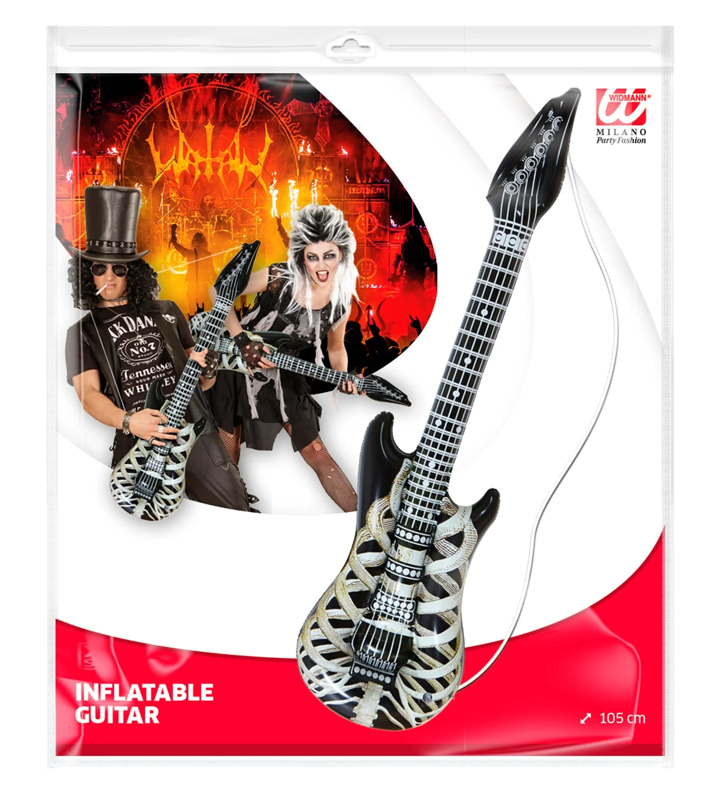 Opblaasbaar skelet met gitaar - Image 5