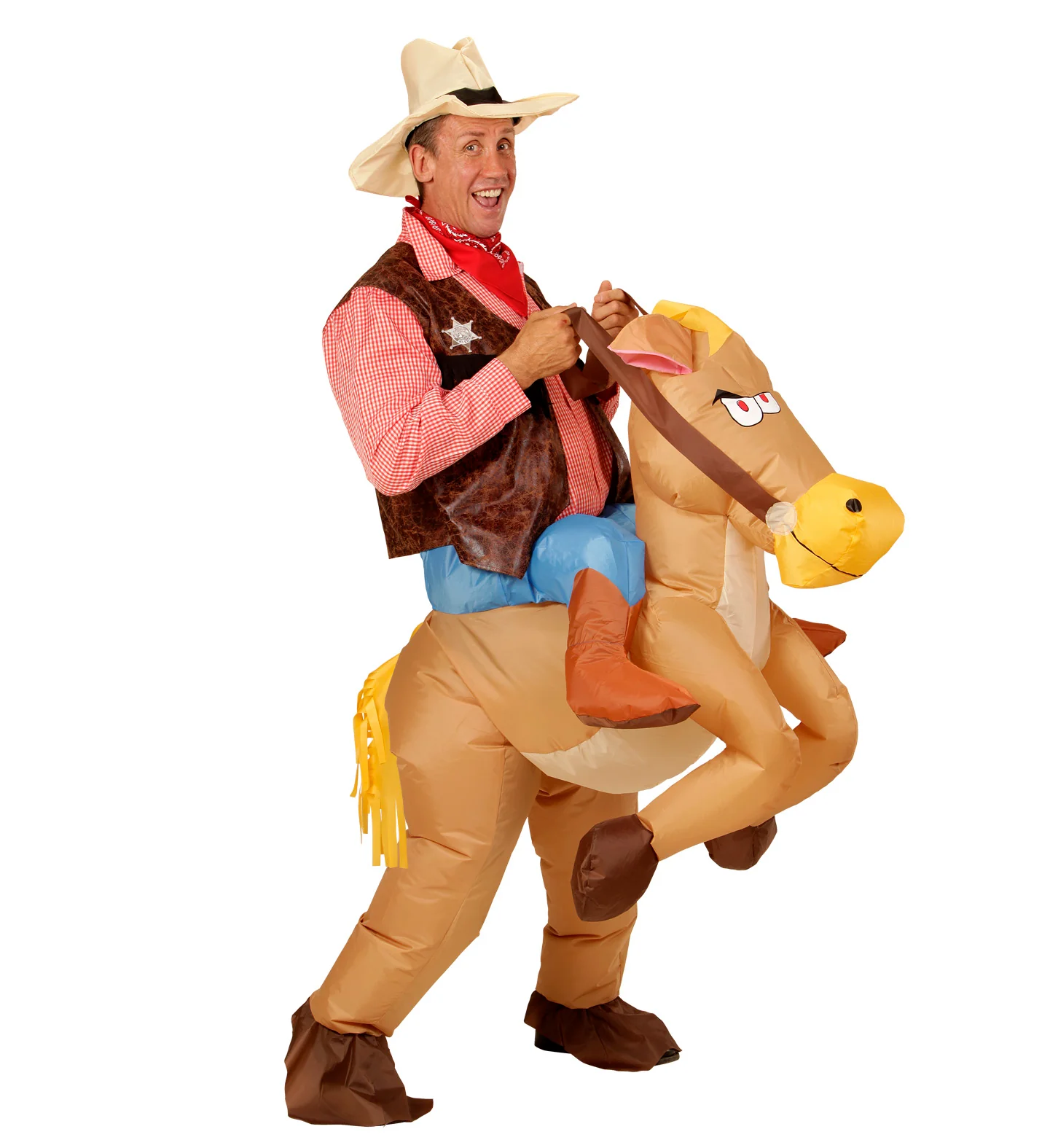 Opblaasbare cowboy paarden - Image 3