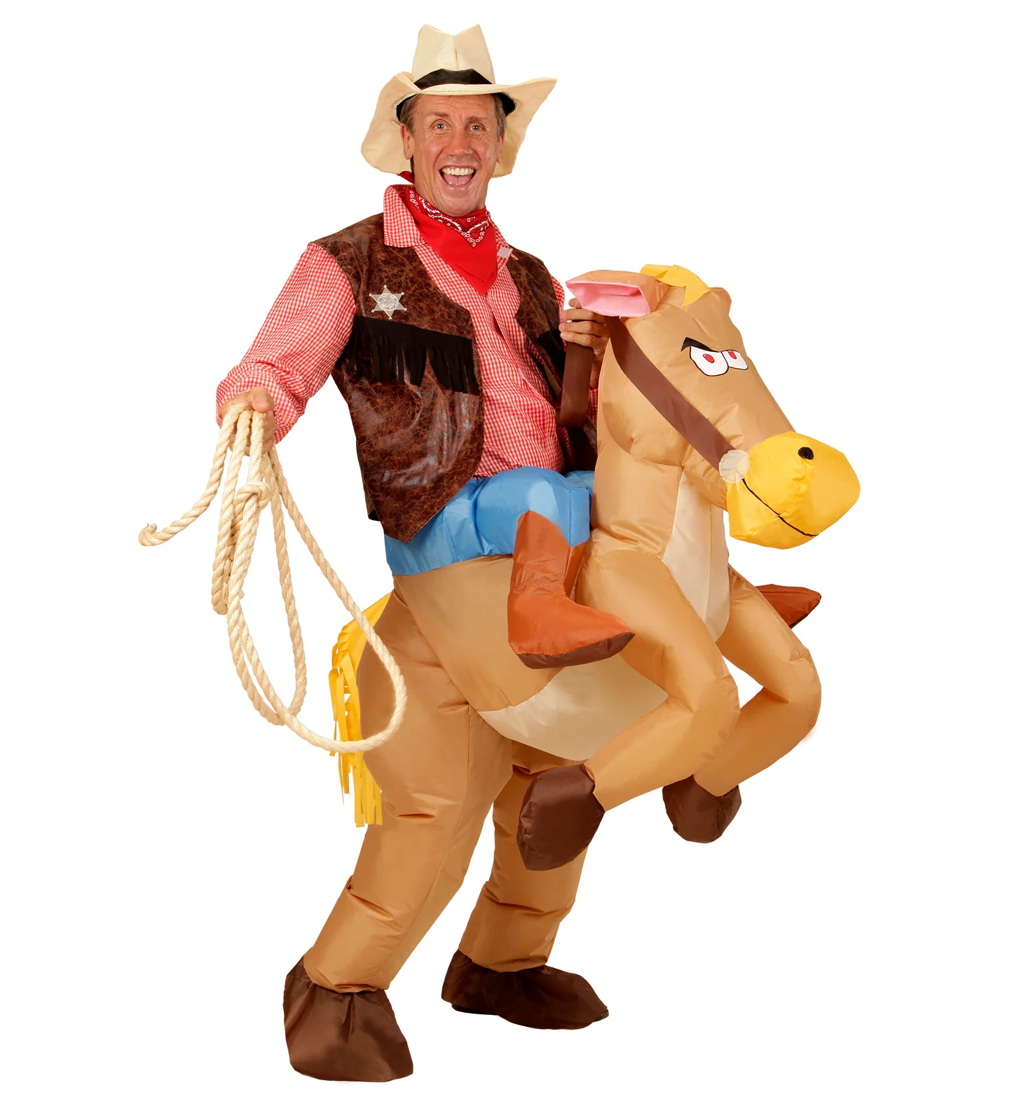 Opblaasbare cowboy paarden - Image 4
