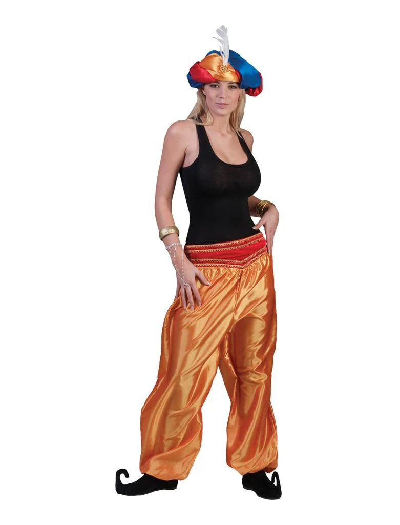 Arabische broek oranje haremdanseres dames - Image 2