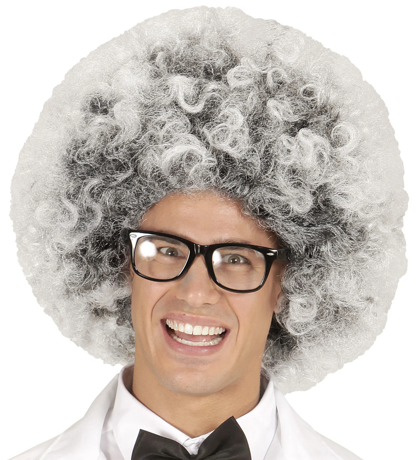 Oude man of Einstein pruik