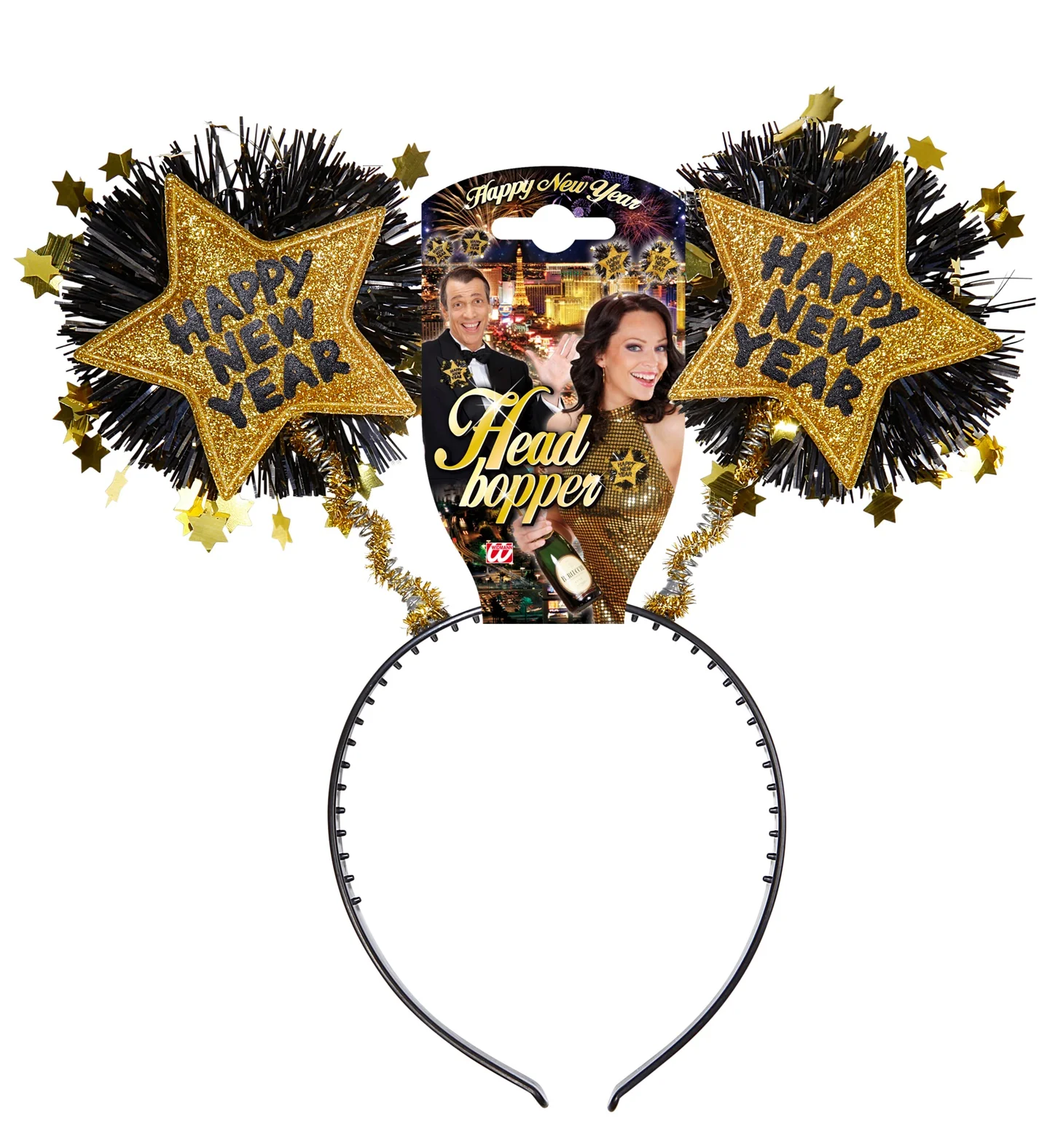 Hoofdband Happy New Year goud - Image 5