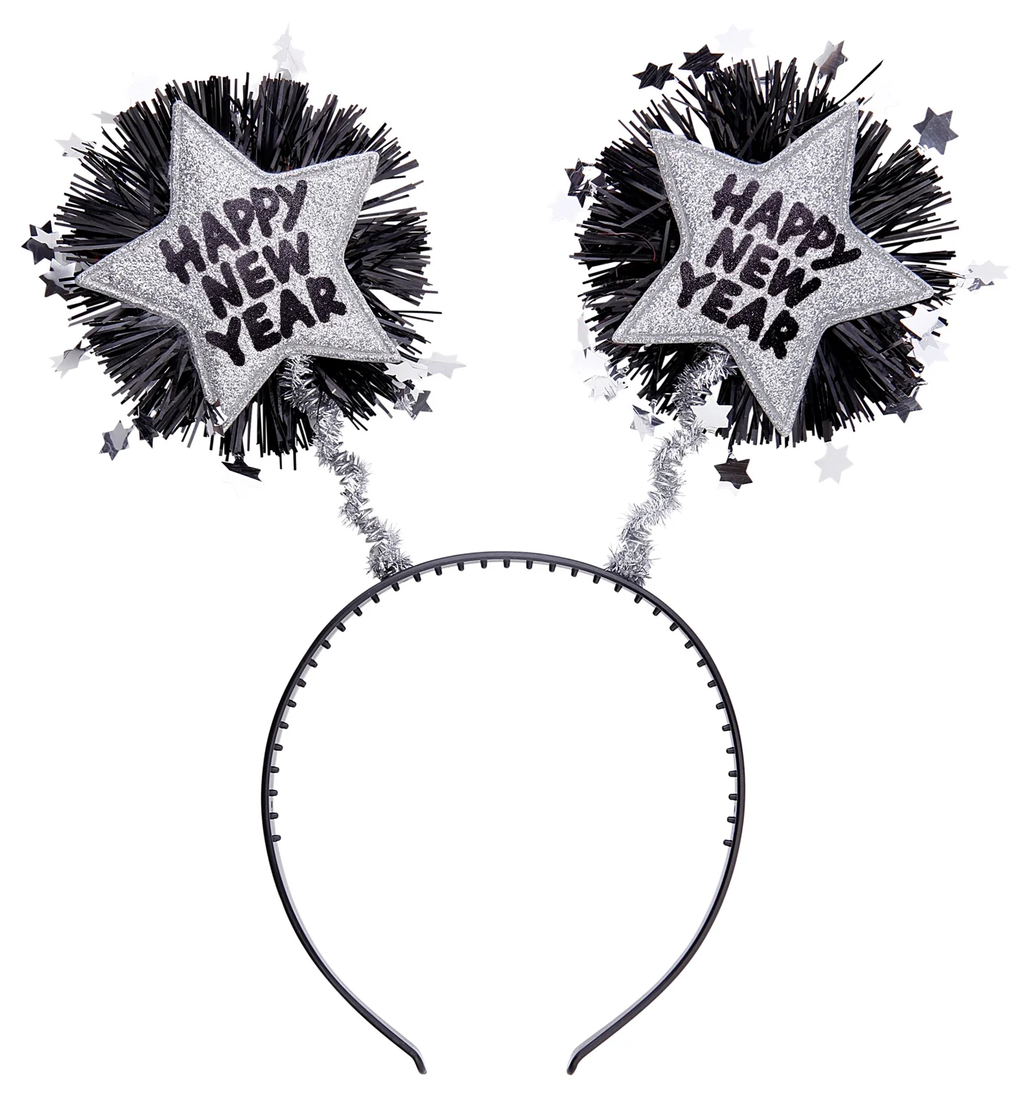 Hoofdband Happy New Year zilver