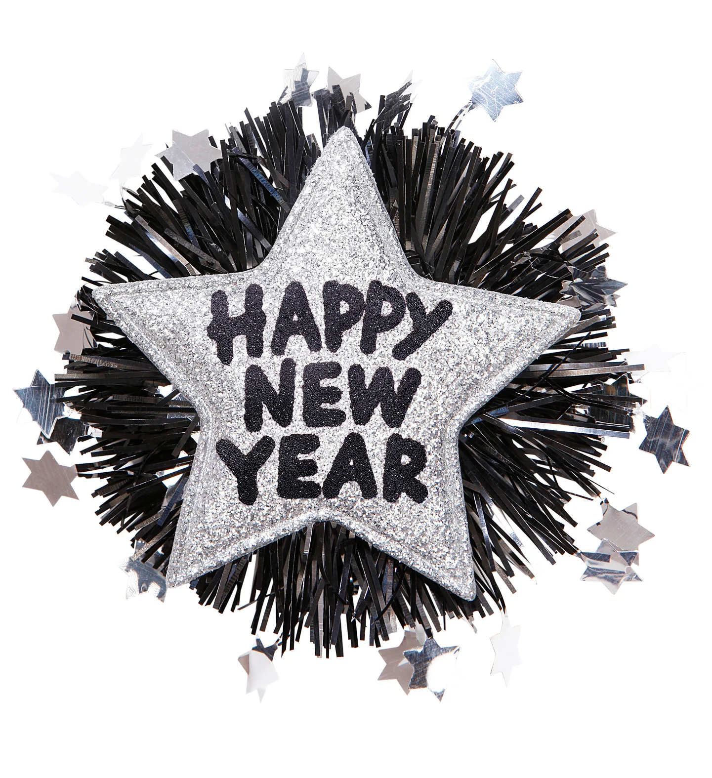 Broche Happy New Year zilver