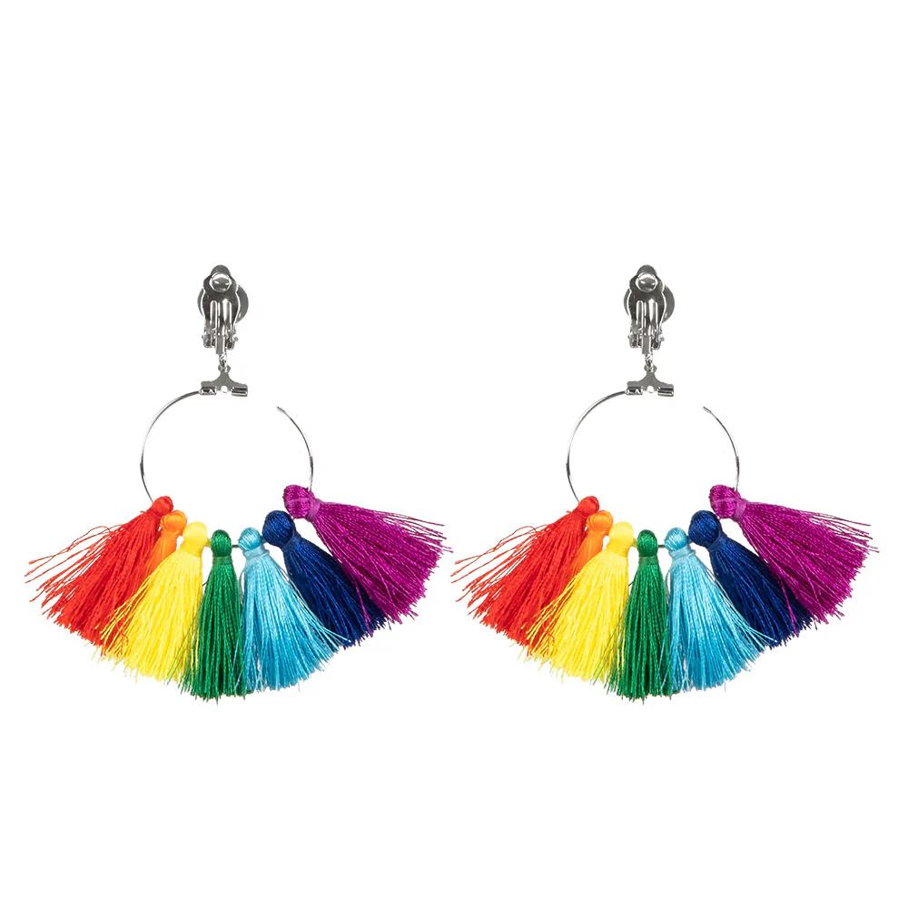 Paar oorbellen Regenboogkwastjes - Image 3