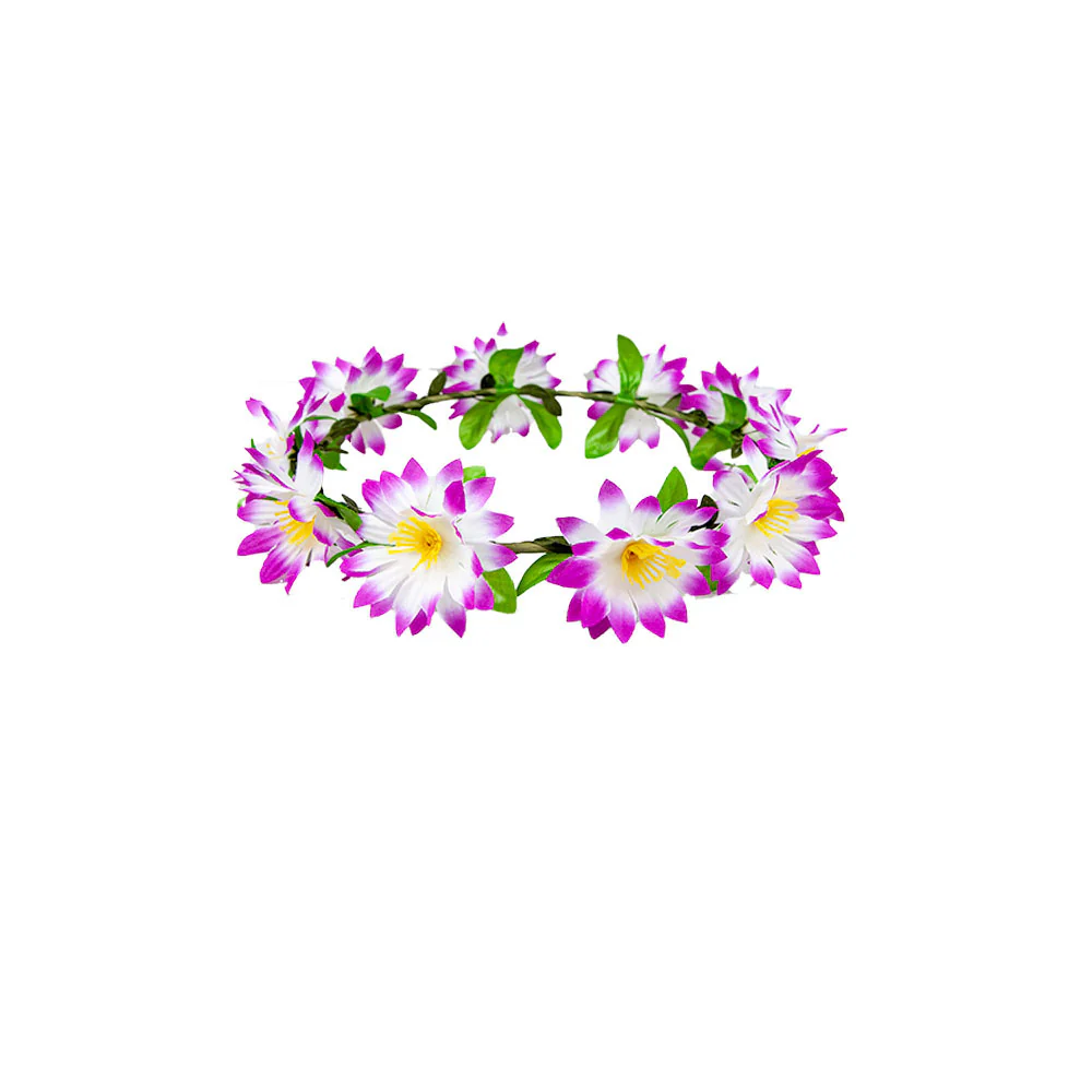 Paarse bloemen hoofdband