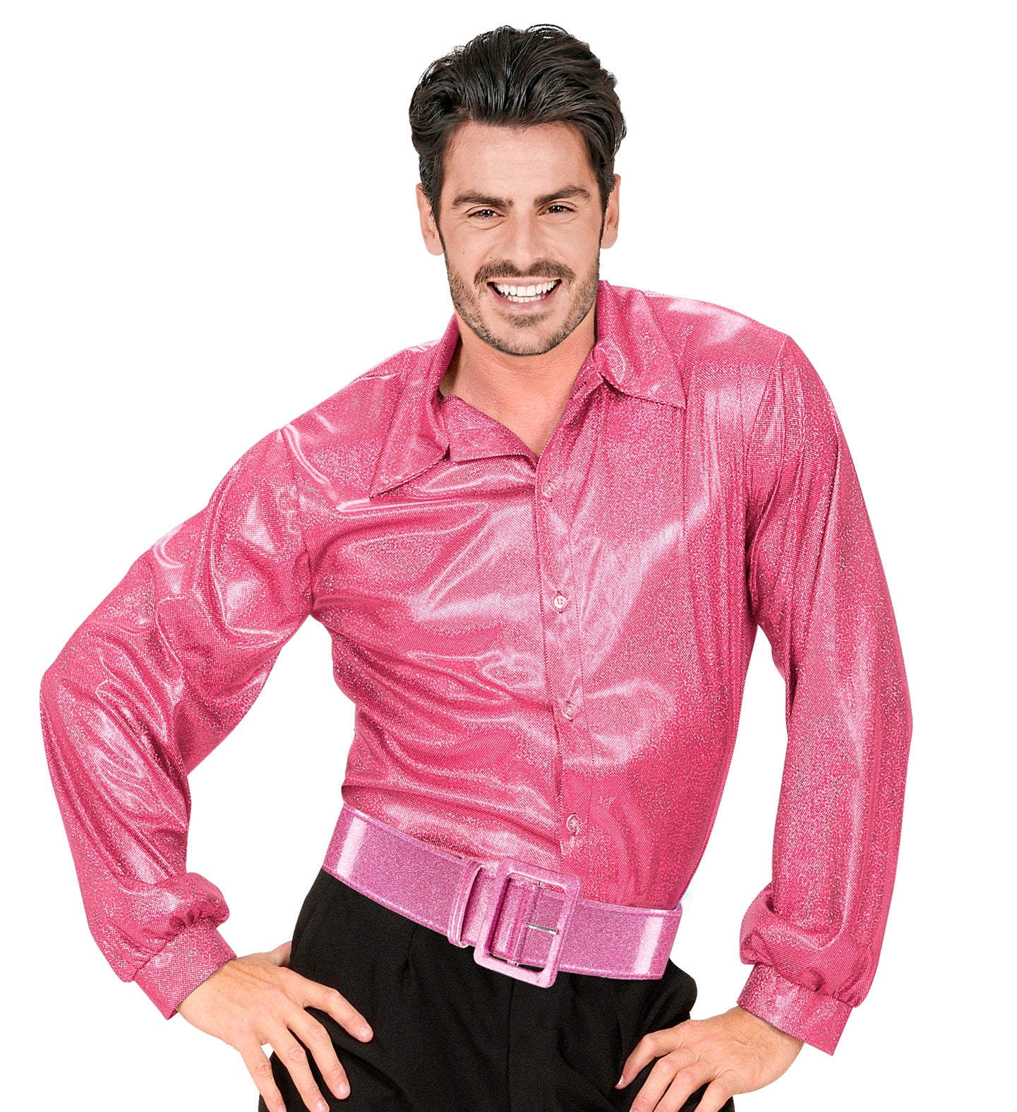 Roze showriem met glitters - Image 3